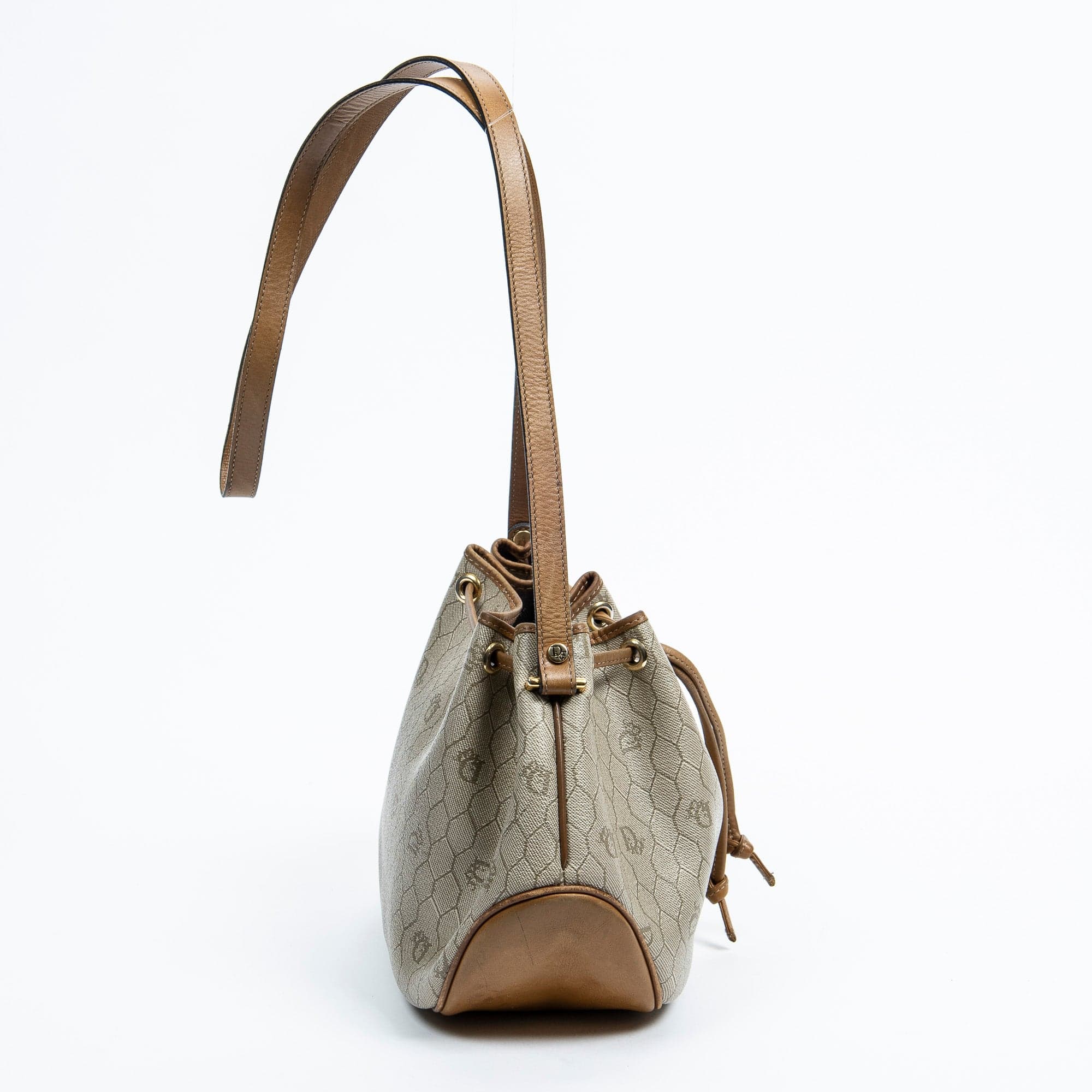 Christian Dior Dior Small Drawstring Bucket Beige/Tan Bag - AWL2331