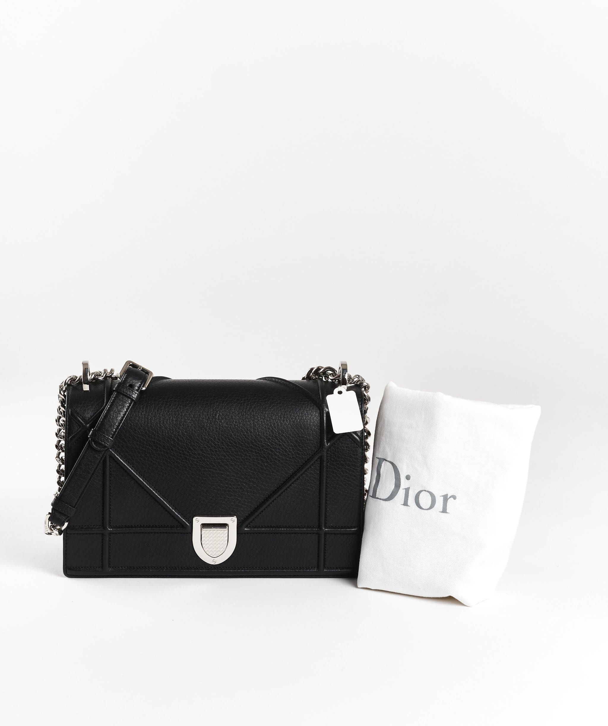 Christian Dior Diorama Black Medium Grained calf skin