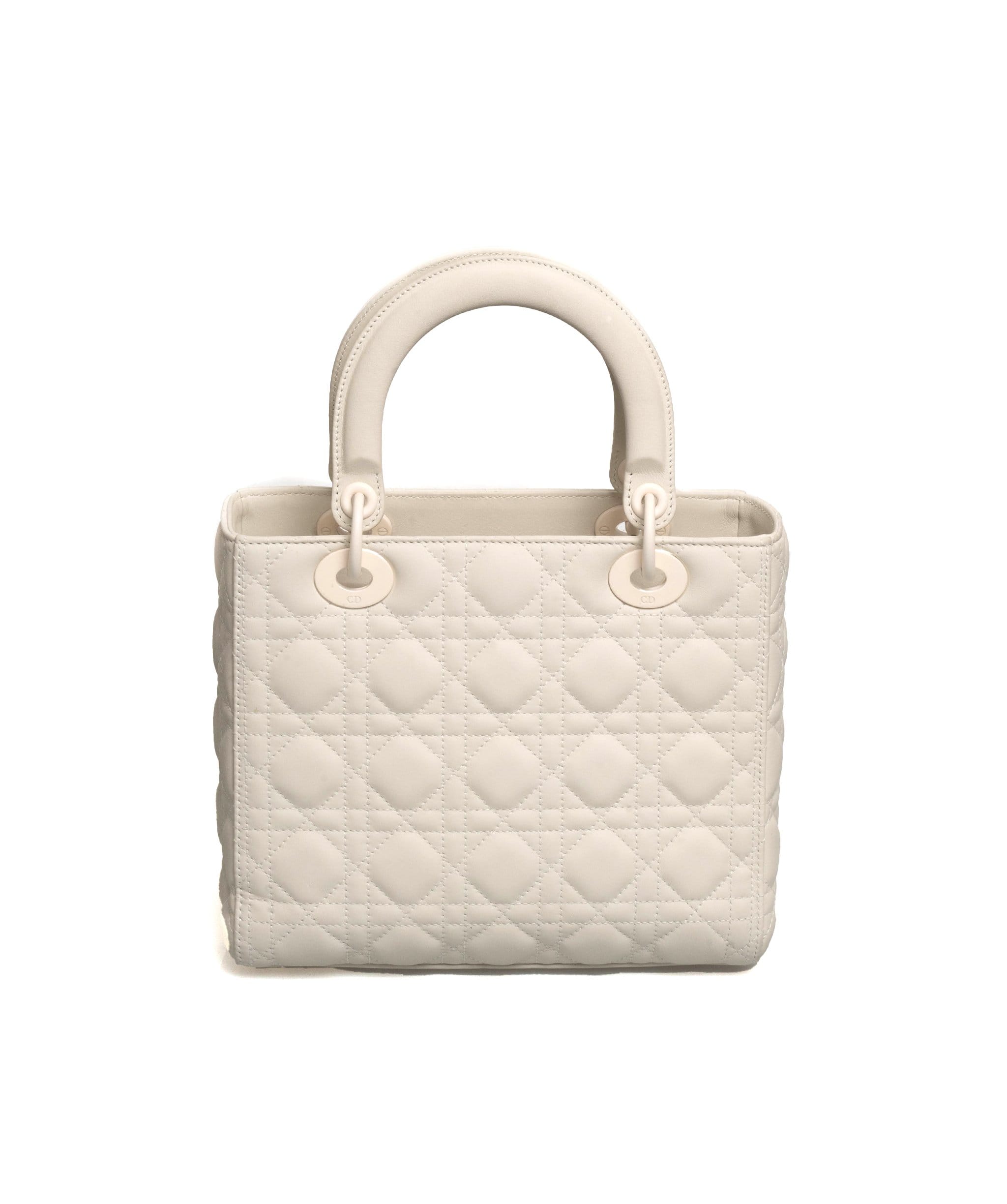 Christian Dior Lady Dior Medium Ultramatte White Bag- AWL1789