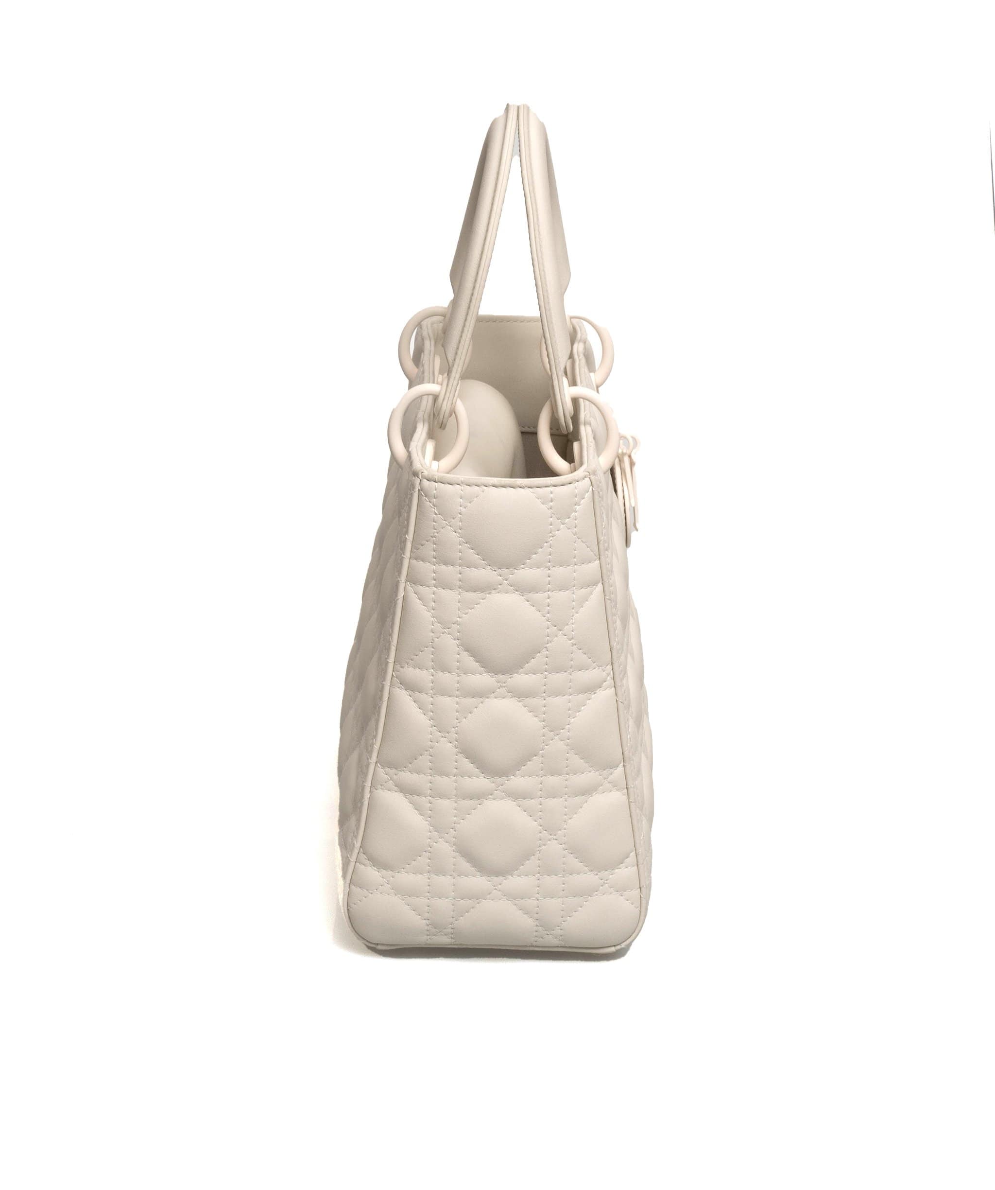 Christian Dior Lady Dior Medium Ultramatte White Bag- AWL1789