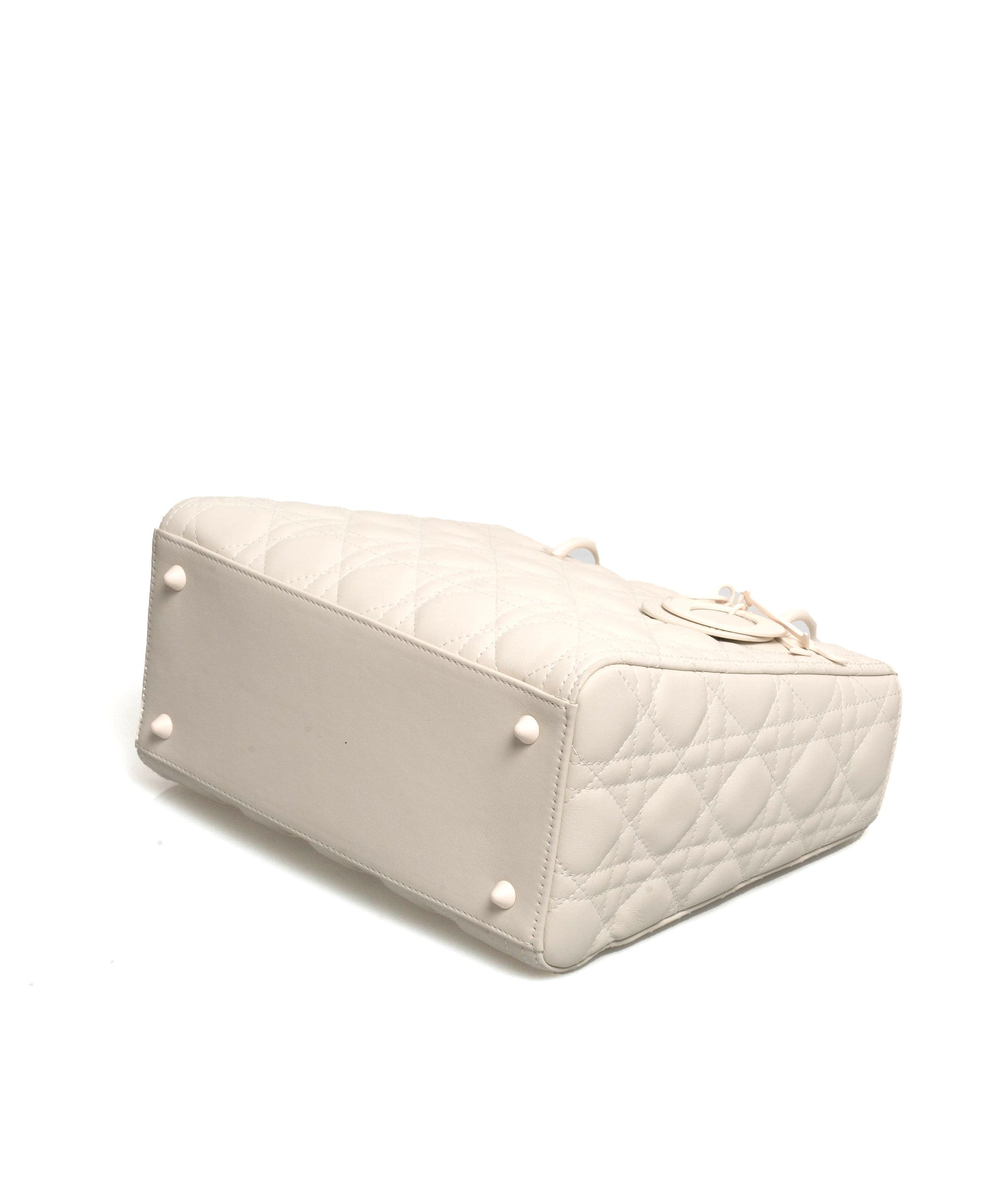 Christian Dior Lady Dior Medium Ultramatte White Bag- AWL1789