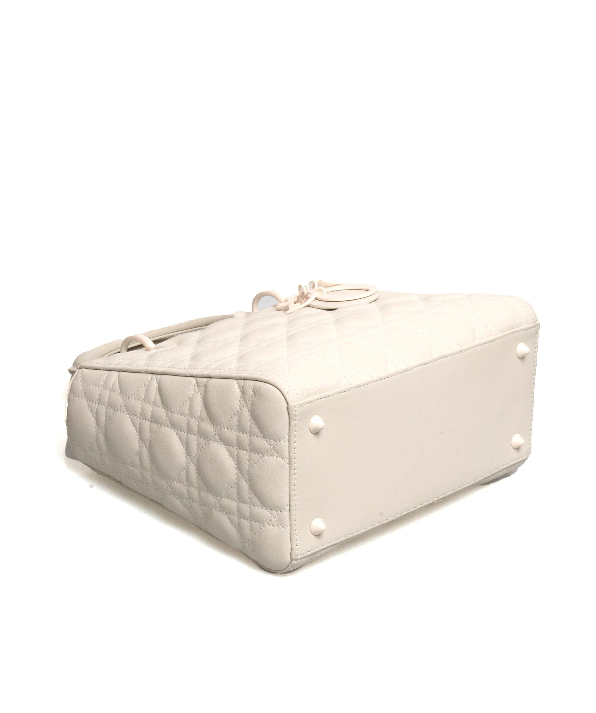 Christian Dior Lady Dior Medium Ultramatte White Bag- AWL1789