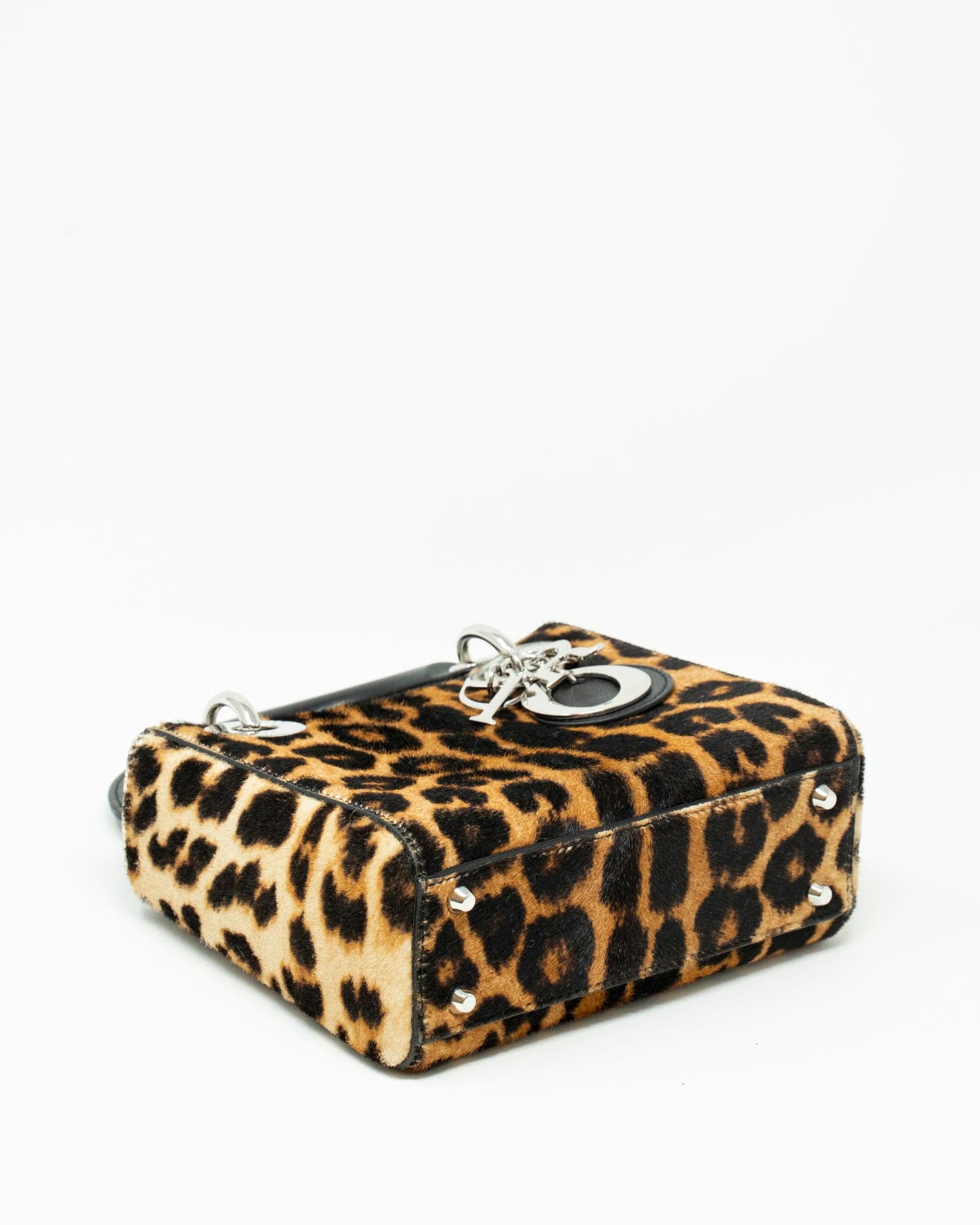 Christian Dior Lady Dior Mini with Leopard Print and SHW - AWL3436