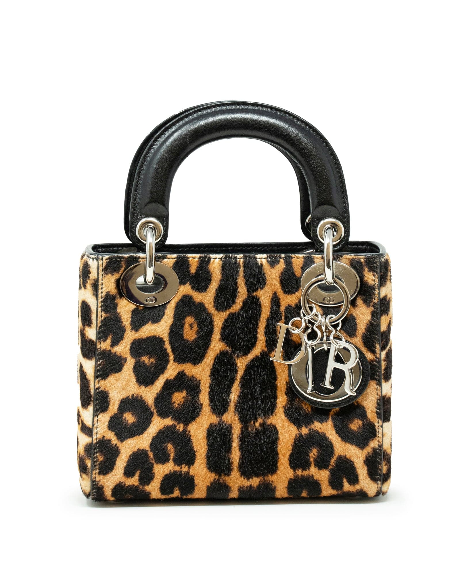 Christian Dior Lady Dior Mini with Leopard Print and SHW - AWL3436