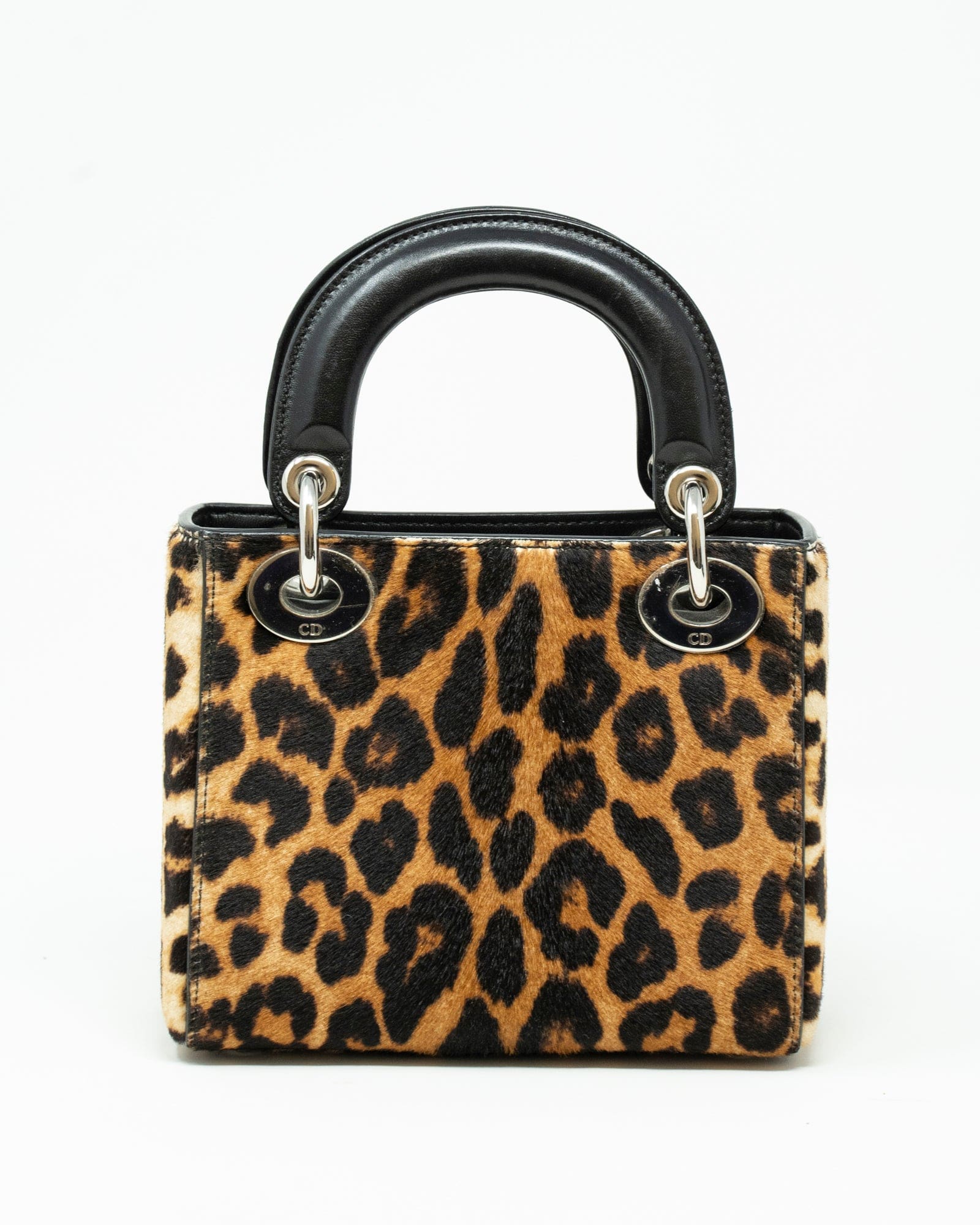 Christian Dior Lady Dior Mini with Leopard Print and SHW - AWL3436