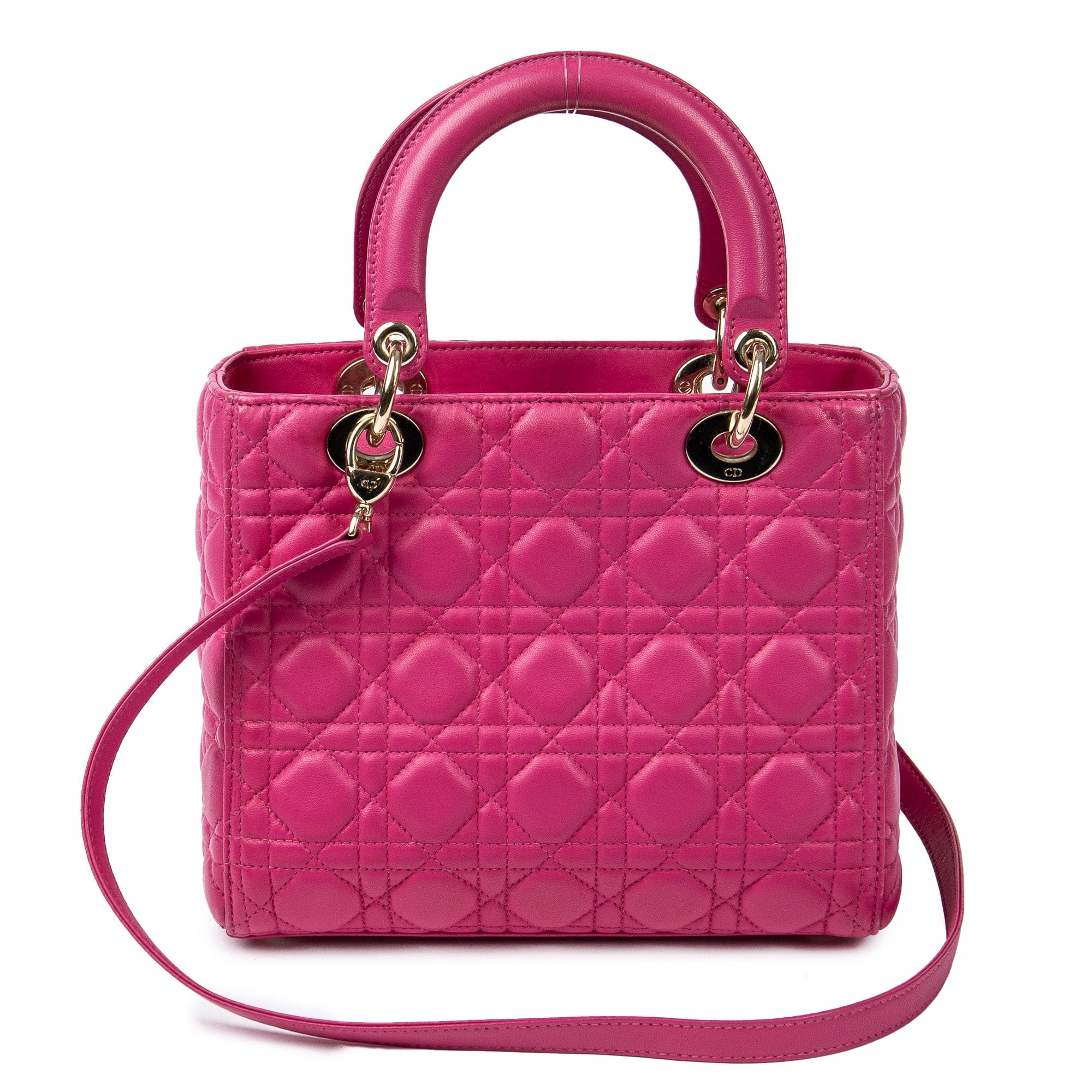 Christian Dior Lady Medium Hot Pink Lady Dior with GHW - AWC2193