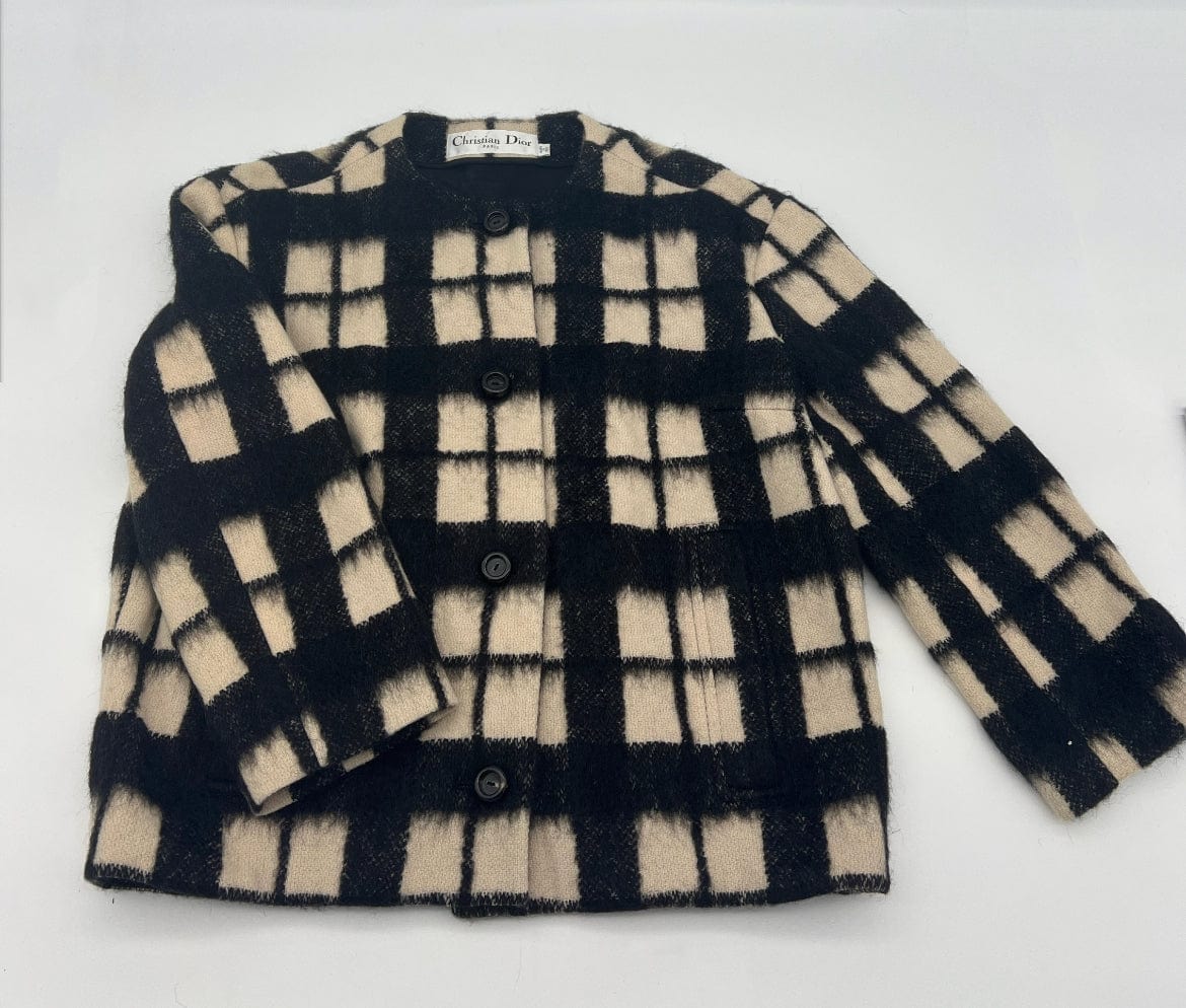 Christian Dior Christian Dior Wool Checkered Jacket UKL1035