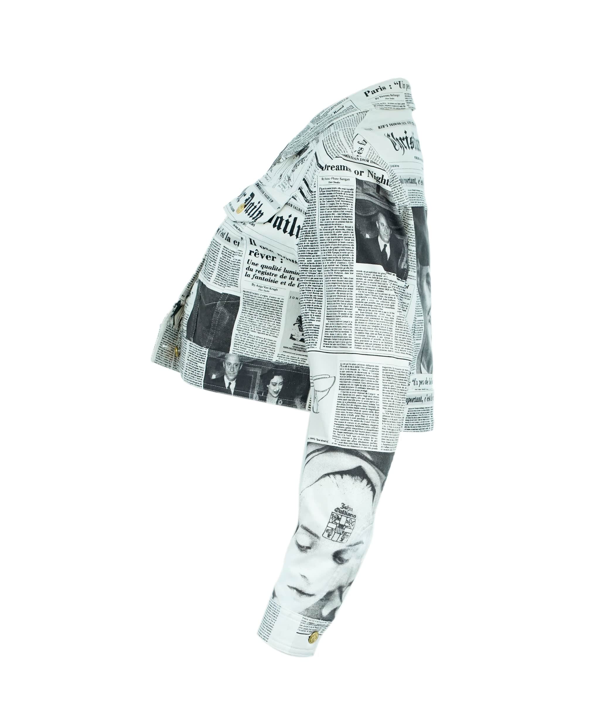 Christian Dior Dior Galliano Newspaper Cropped Jacket ASL6452