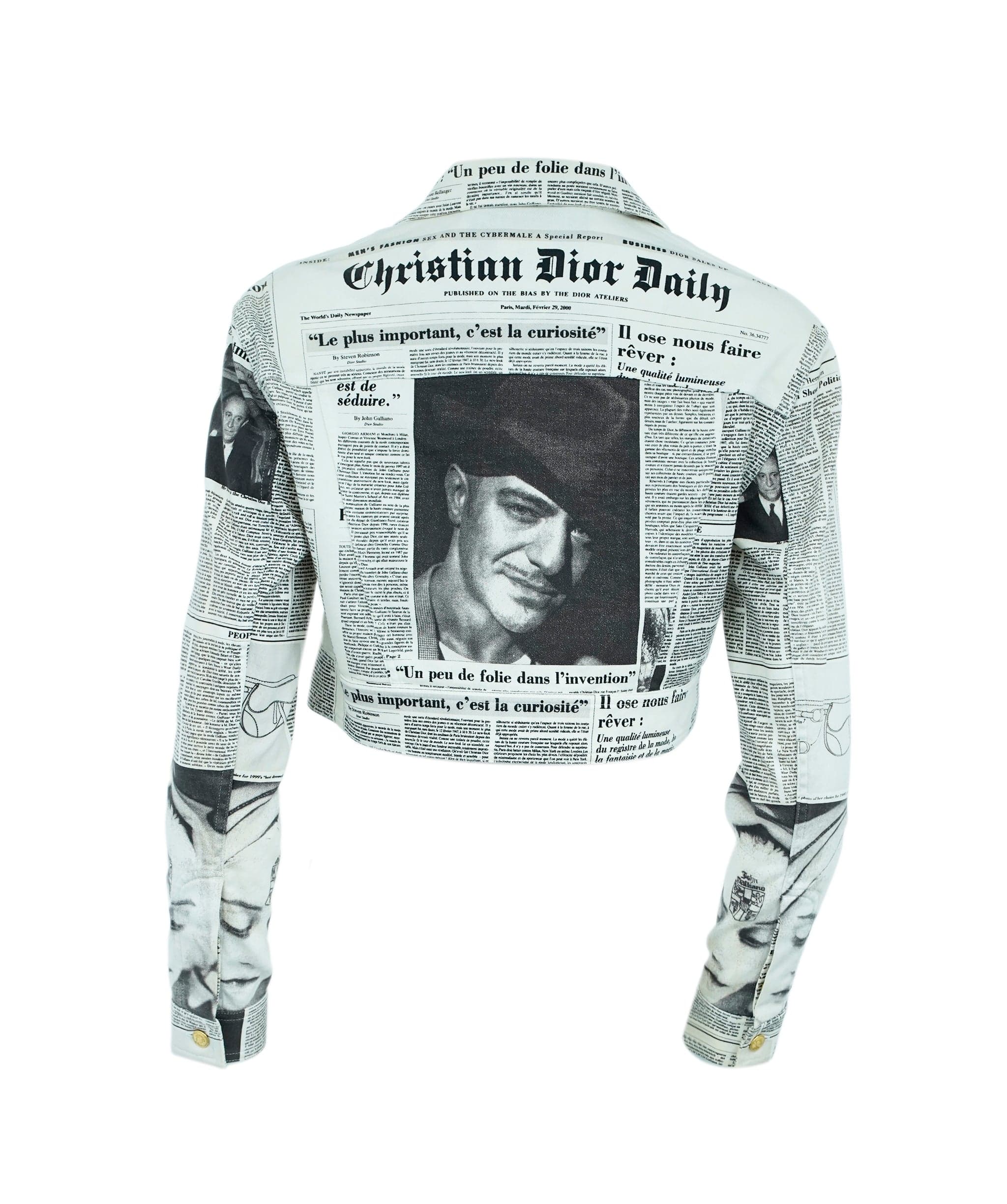 Christian Dior Dior Galliano Newspaper Cropped Jacket ASL6452