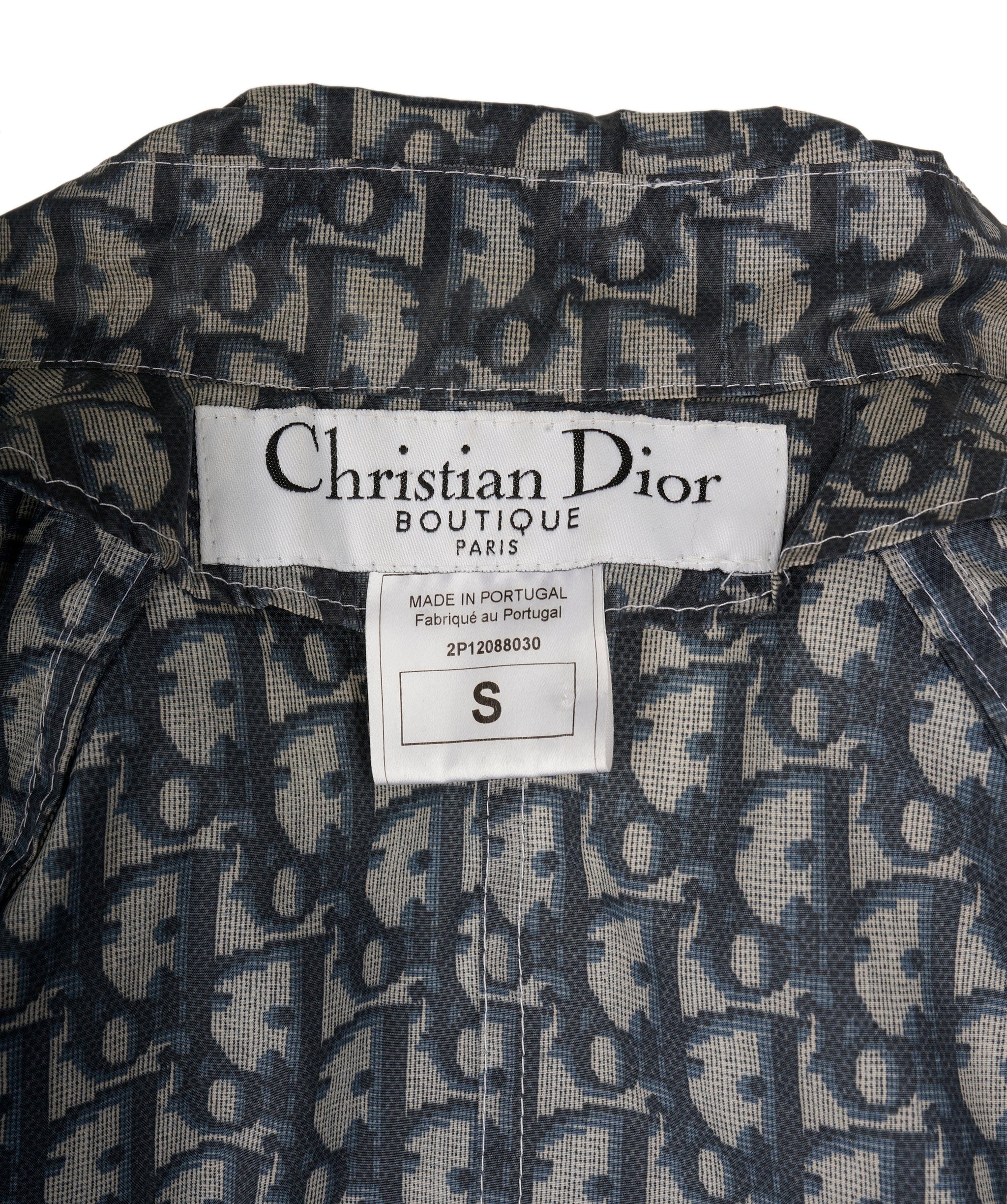 Christian Dior Dior Monogram Trench Coat Blue ASL6836