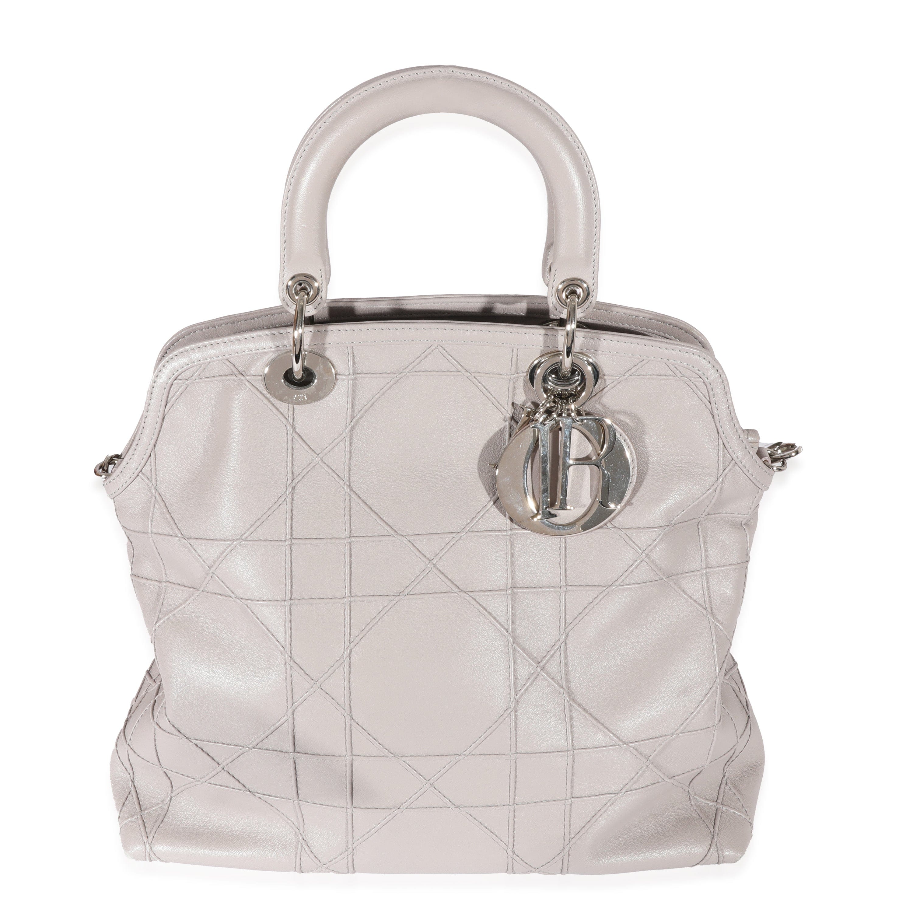 Christian Dior Christian Dior Grey Leather Cannage Granville Tote