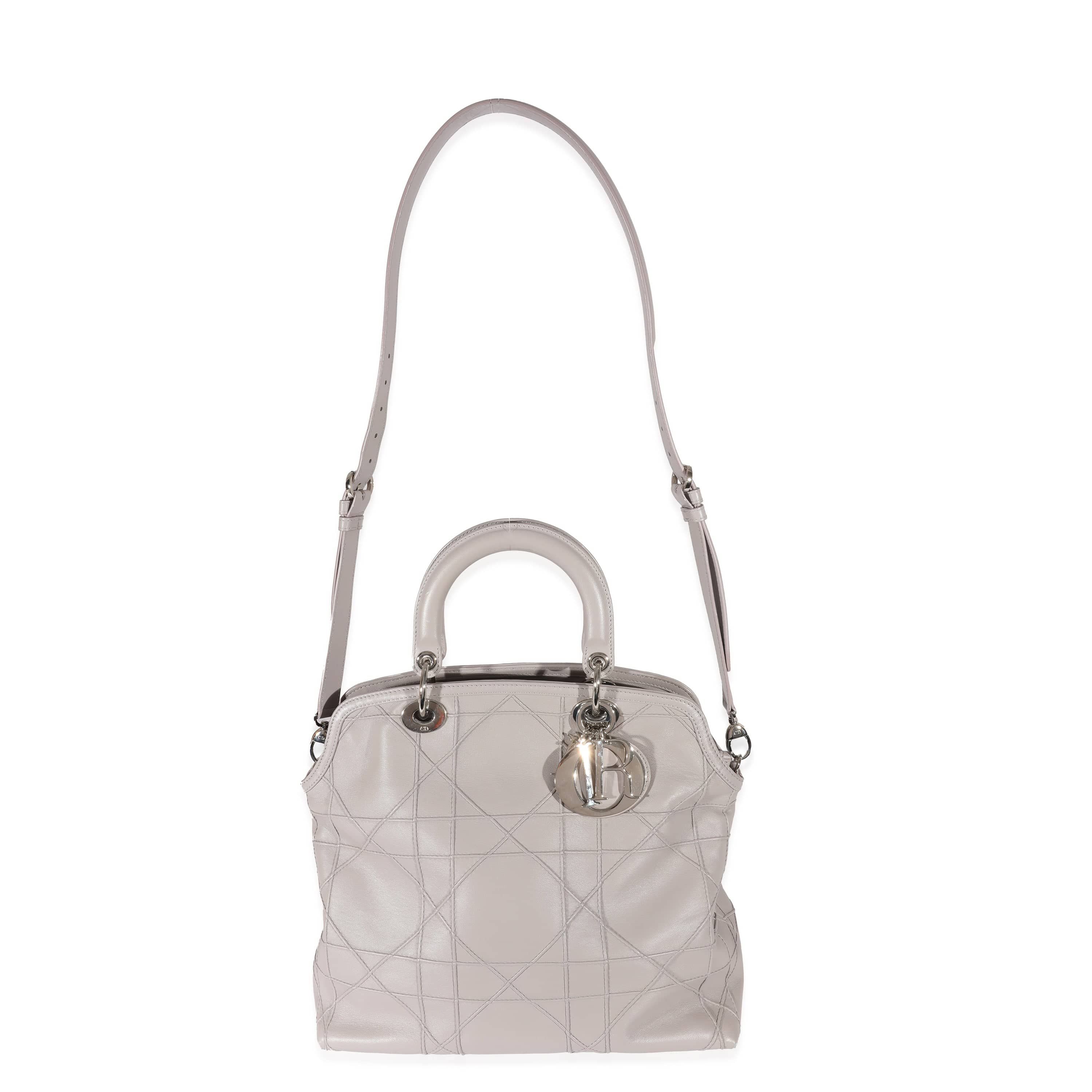 Christian Dior Christian Dior Grey Leather Cannage Granville Tote