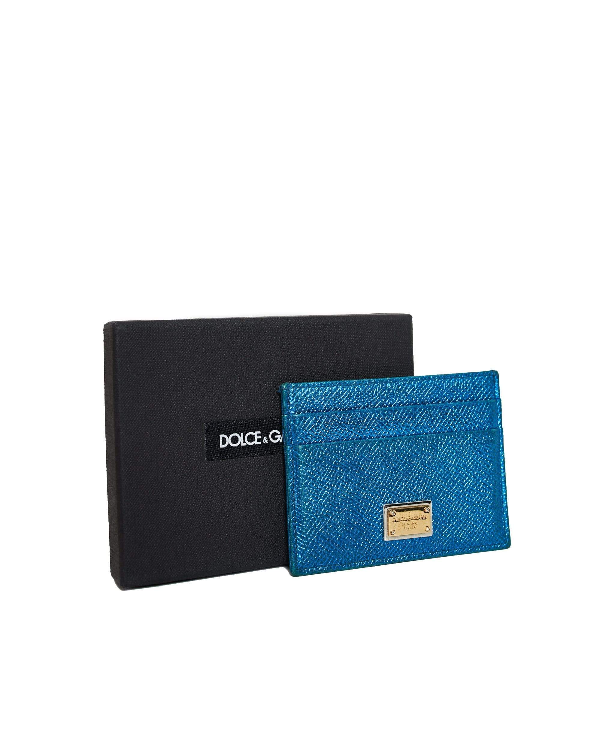 Dolce & Gabbana Dolce and Gabanna metalic blue card holder  - ADL1117