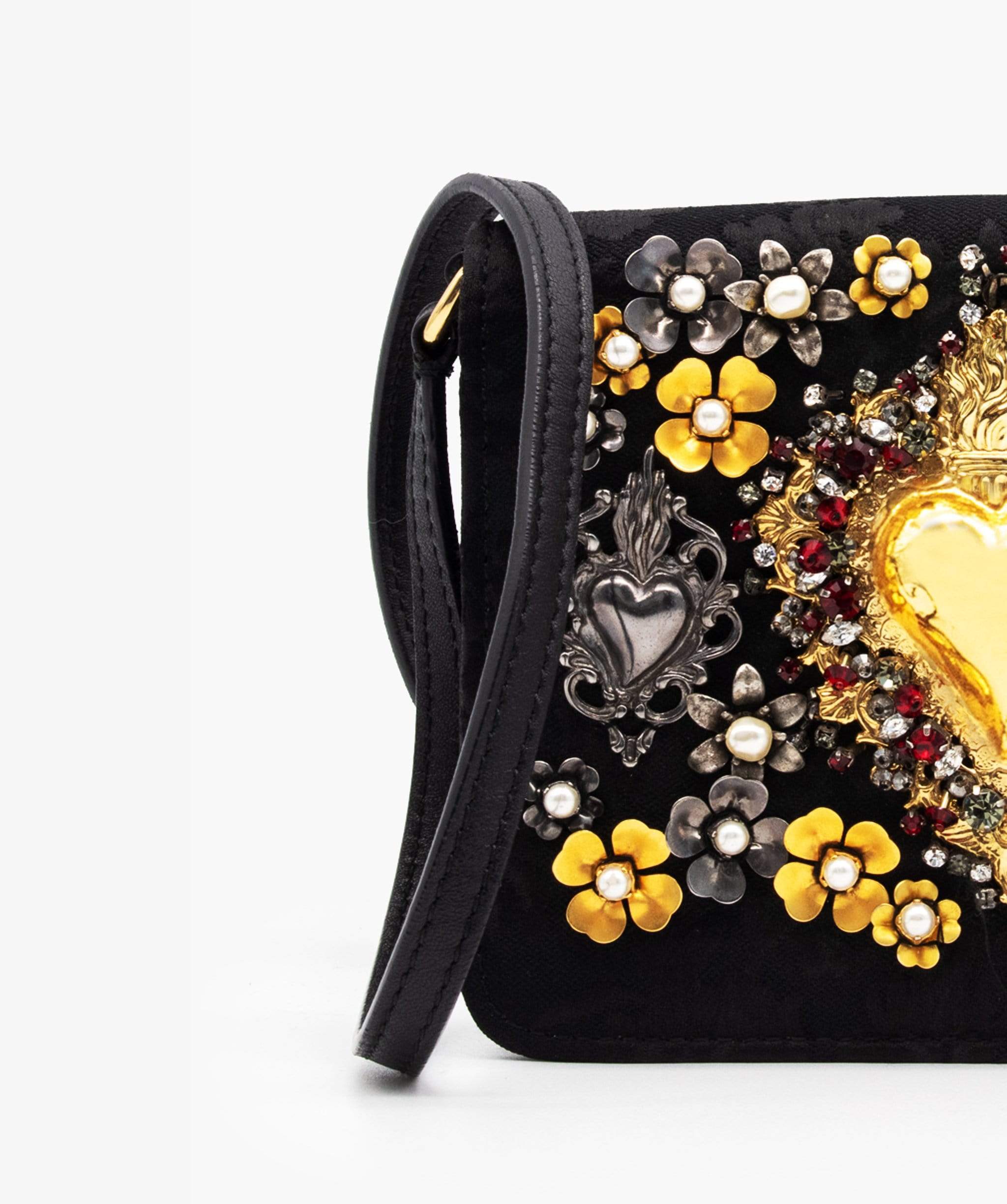 Dolce & Gabbana Dolce & Gabbana Embellished Black Crossbody Bag