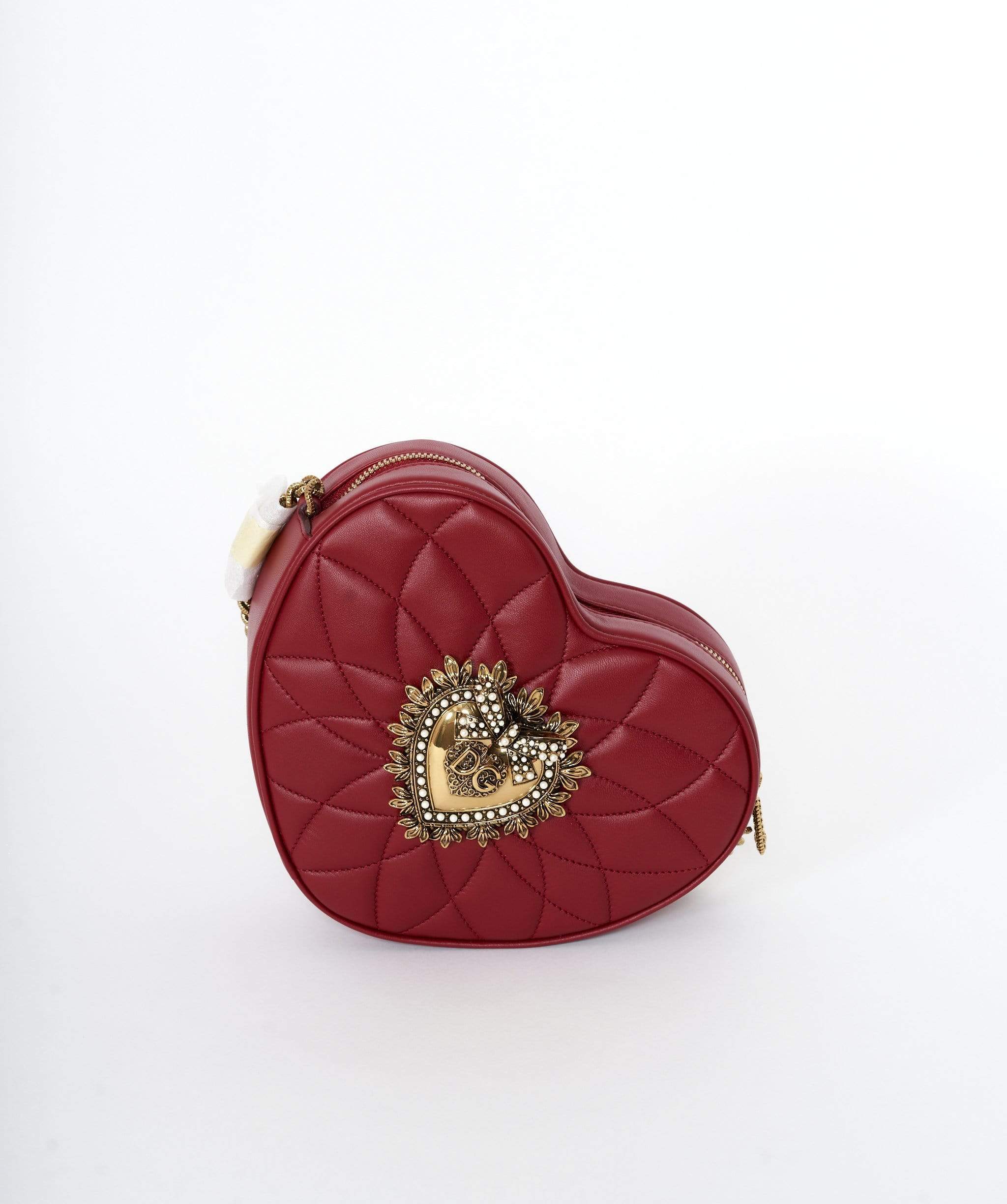 Dolce & Gabbana Dolce & Gabbana Red Leather Loveheart Bag GHW