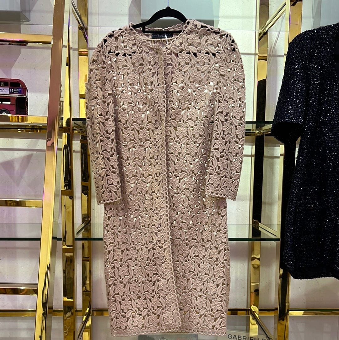 Dolce & Gabbana Dolce gabanna pink lace overcoat ALC0118