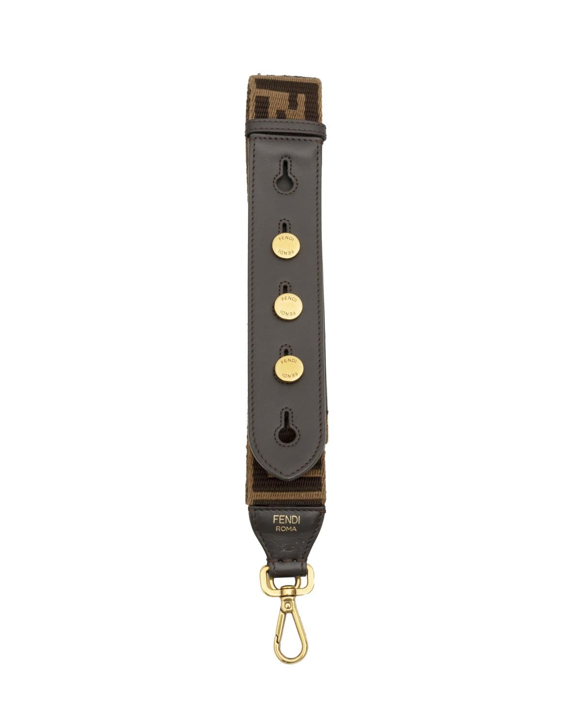 Fendi Fendi Brown Canvas Zucca Additional Bag Strap - AGL1488