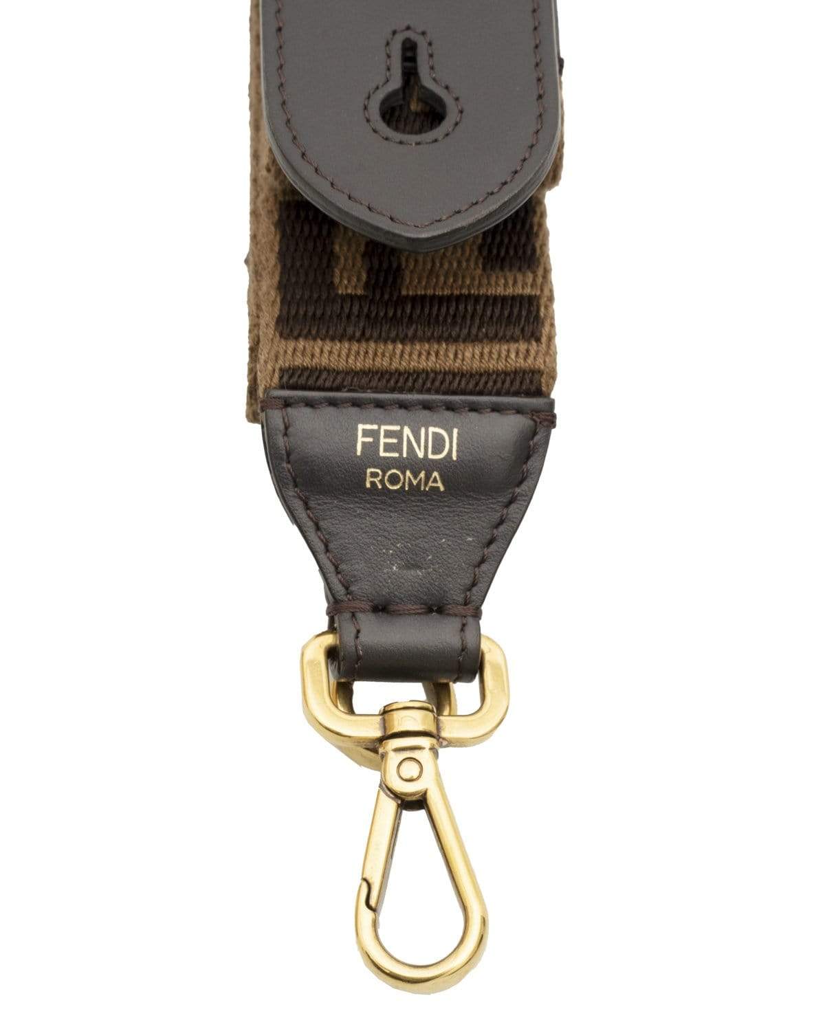 Fendi Fendi Brown Canvas Zucca Additional Bag Strap - AGL1488