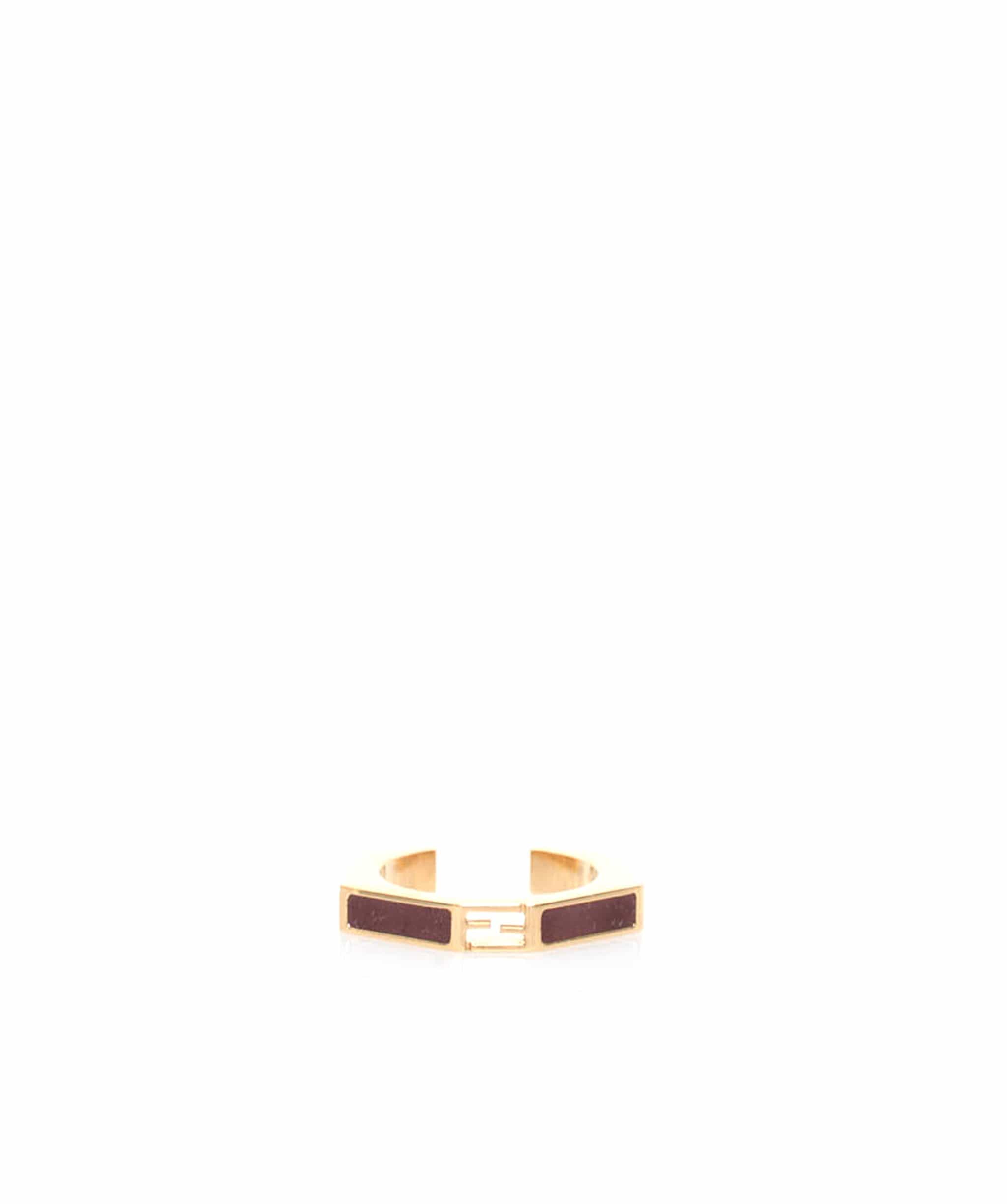 Fendi Fendi FF Purple/Gold Ring L - AGL1379