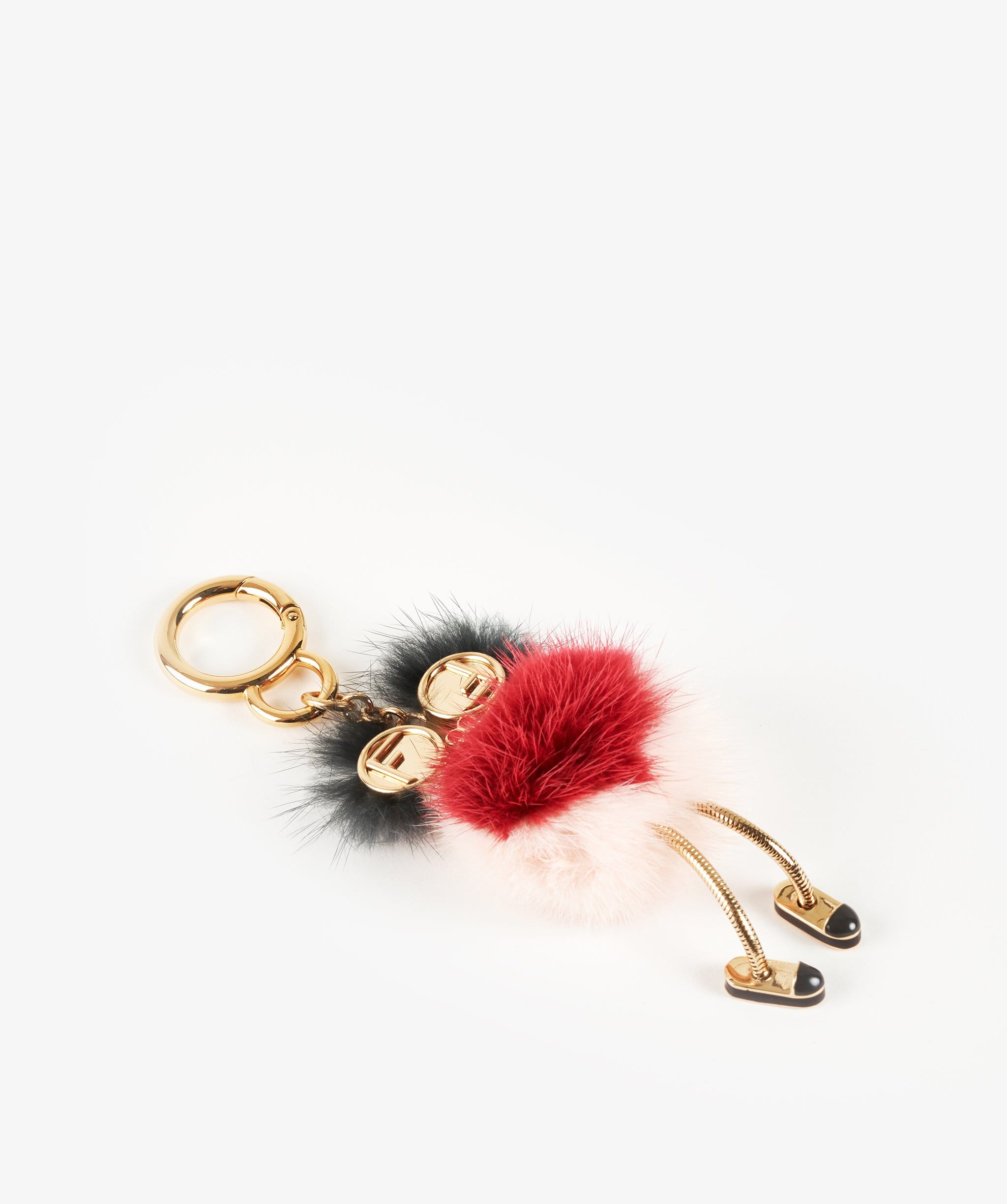 Fendi Fendi Pom Pom Red Pink Key Charm