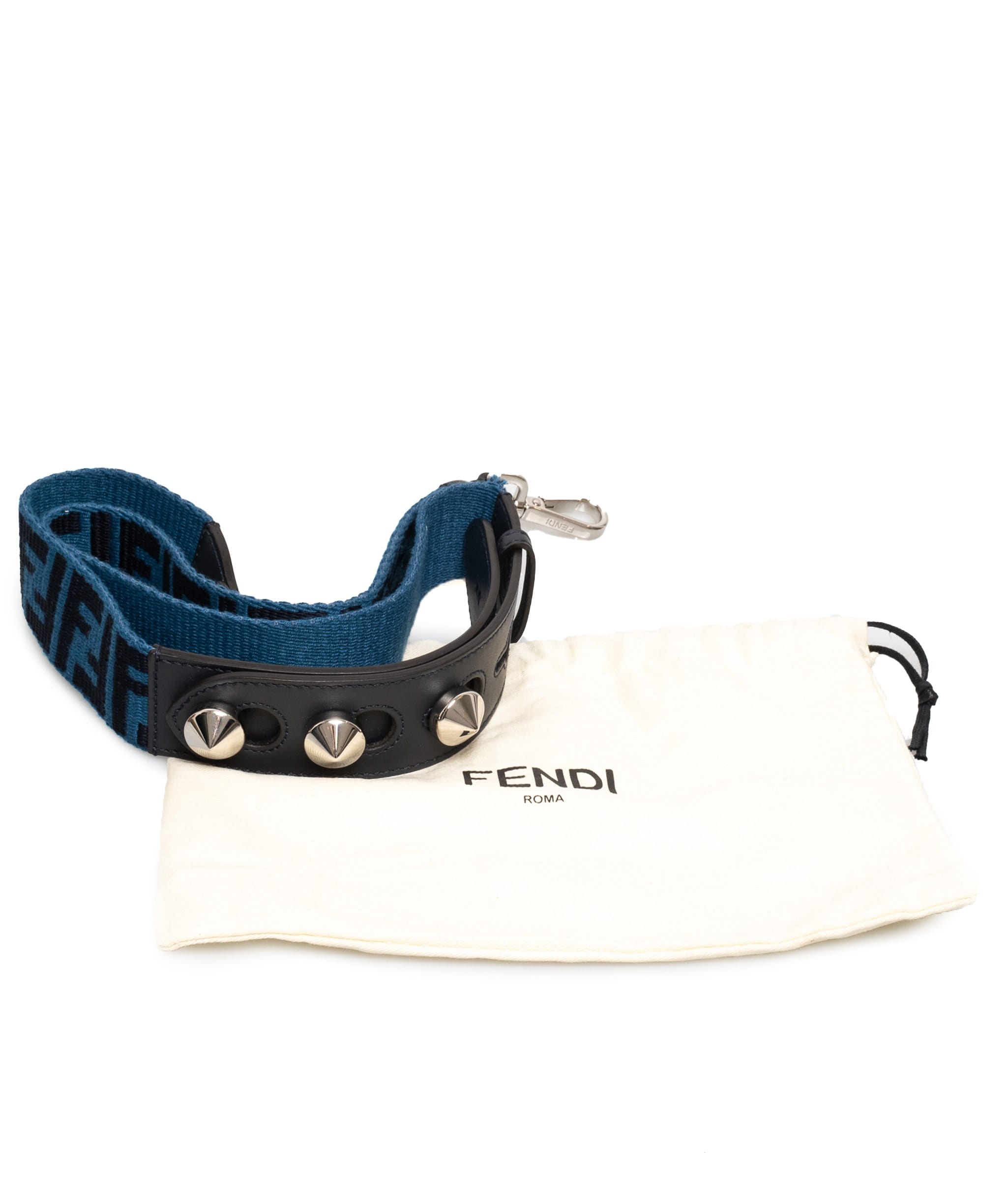 Fendi Fendi Zucca Blue Canvas Additional Bag Strap - AGL1346