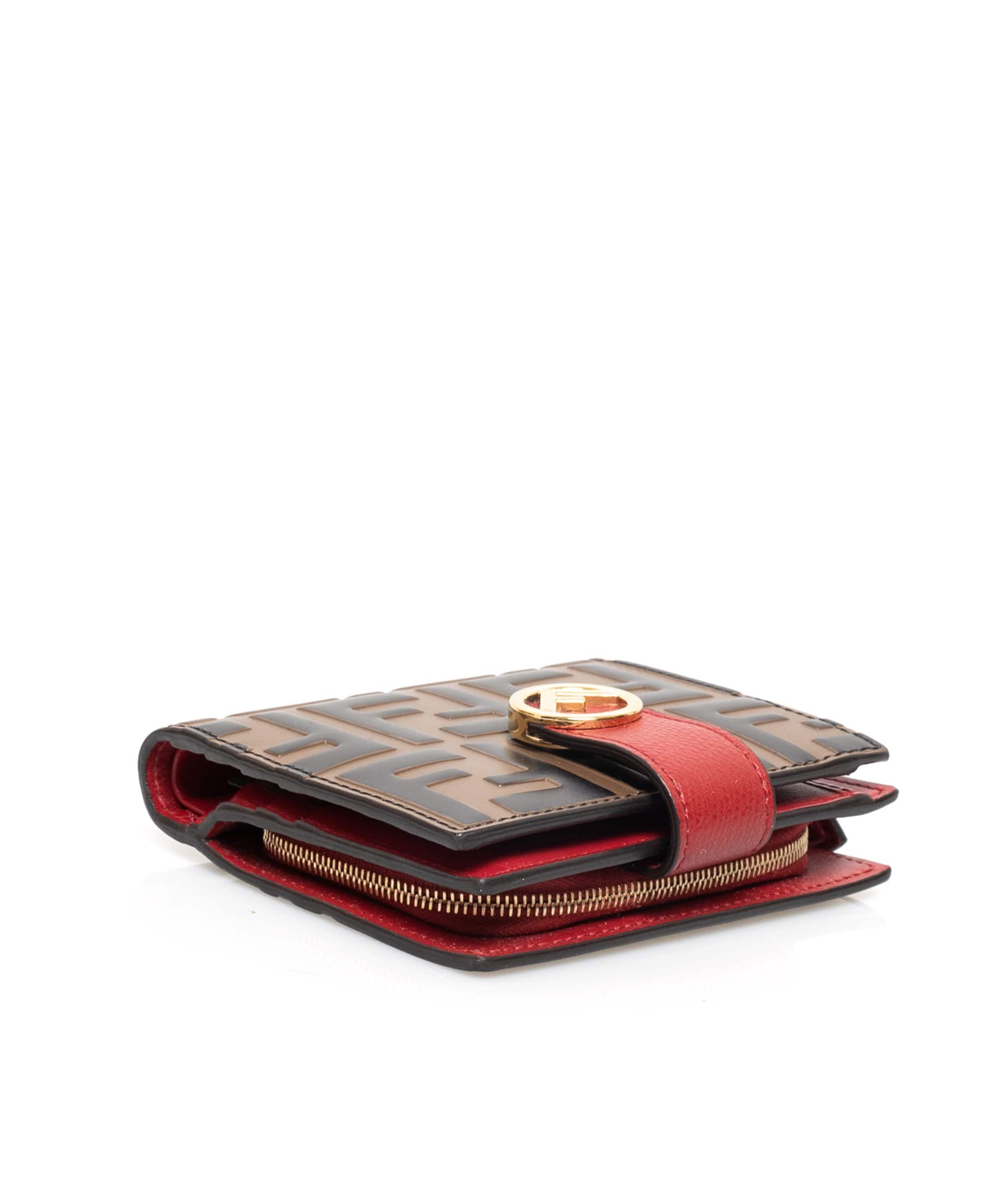 Fendi Fendi Zucca Print and Red wallet - ADL1444