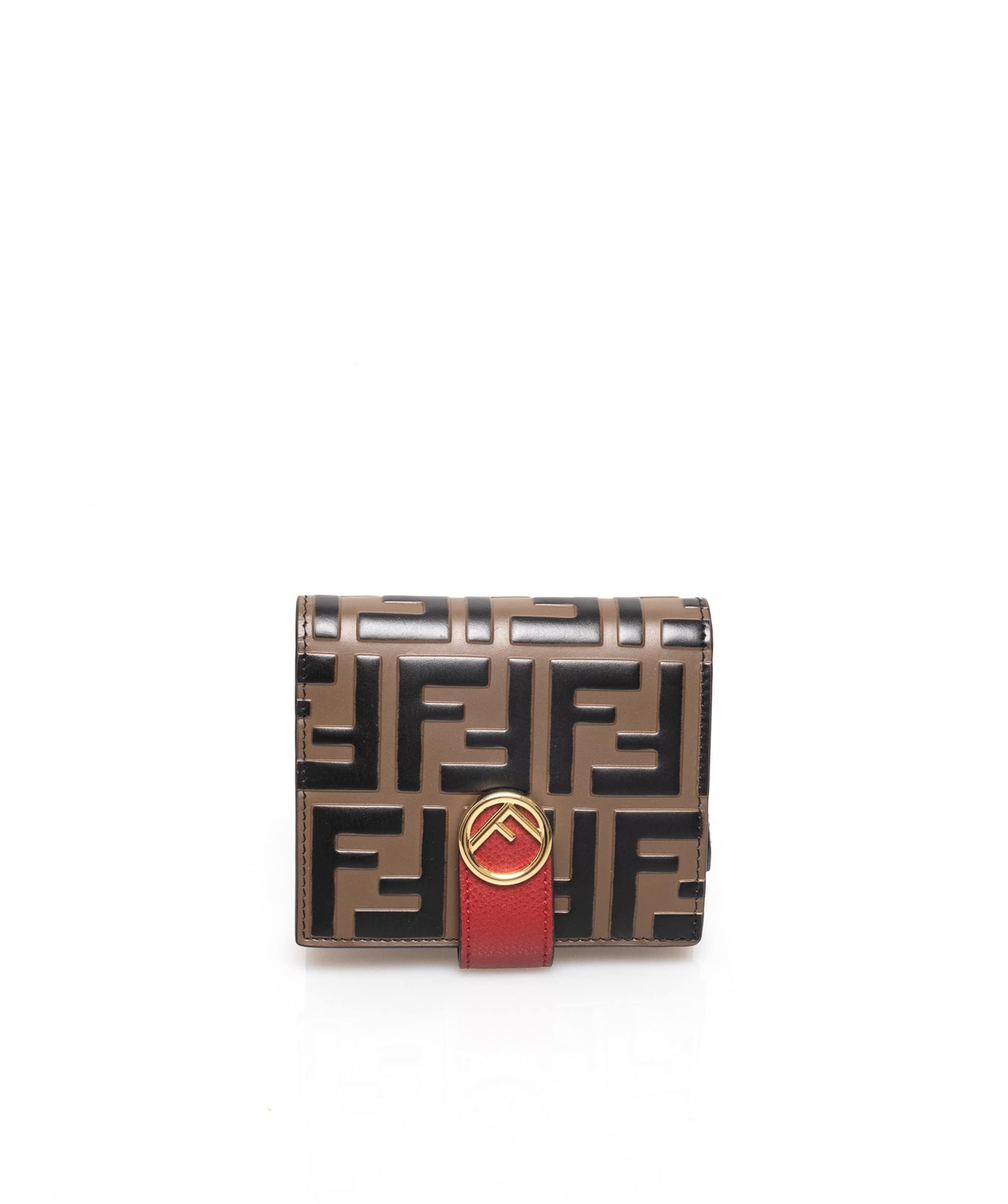 Fendi Fendi Zucca Print and Red wallet - ADL1444