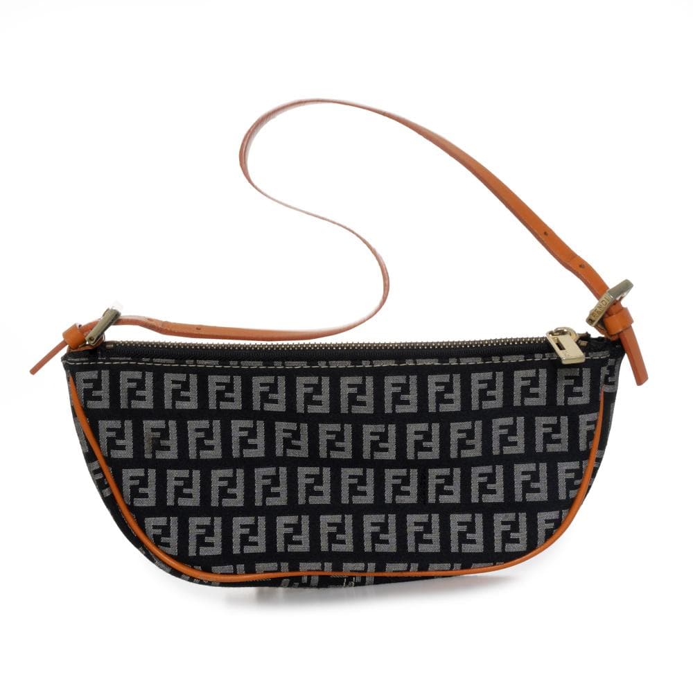 Fendi Fendi Baguette Bag in Navy with Orange Trimming ASL1105