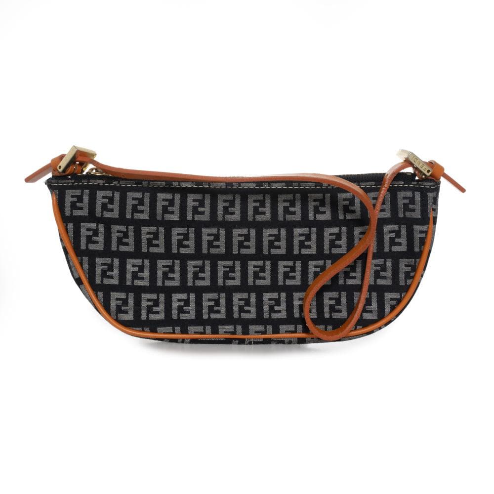 Fendi Fendi Baguette Bag in Navy with Orange Trimming ASL1105