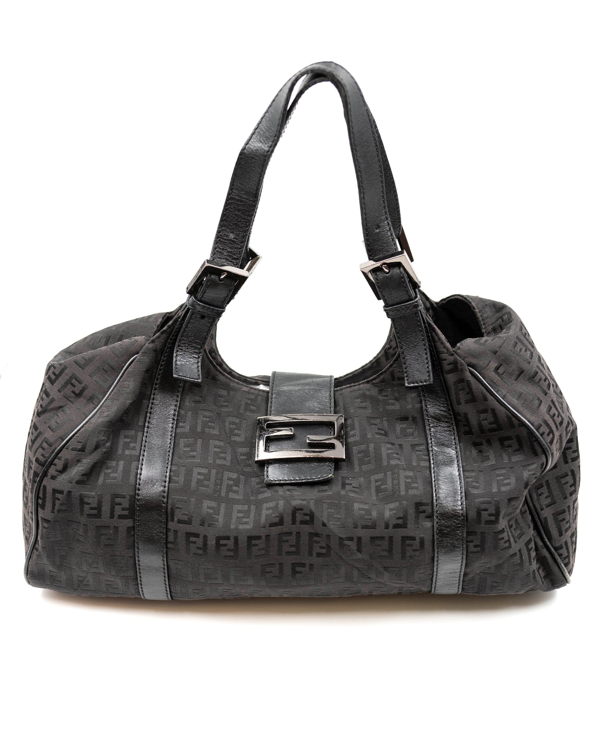 Fendi Fendi Black Canvas Zucca Tote Bag  - AGL2117