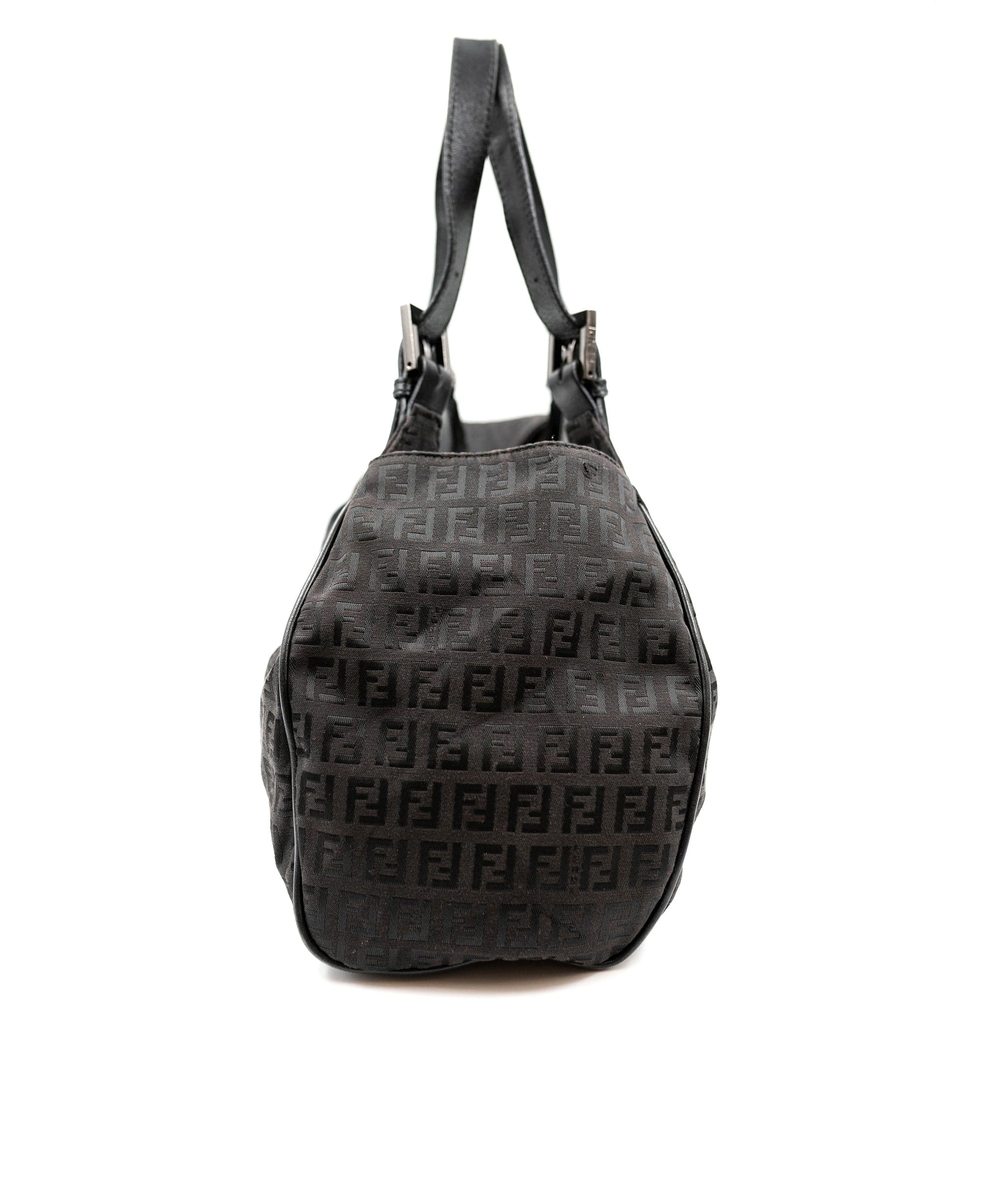 Fendi Fendi Black Canvas Zucca Tote Bag  - AGL2117