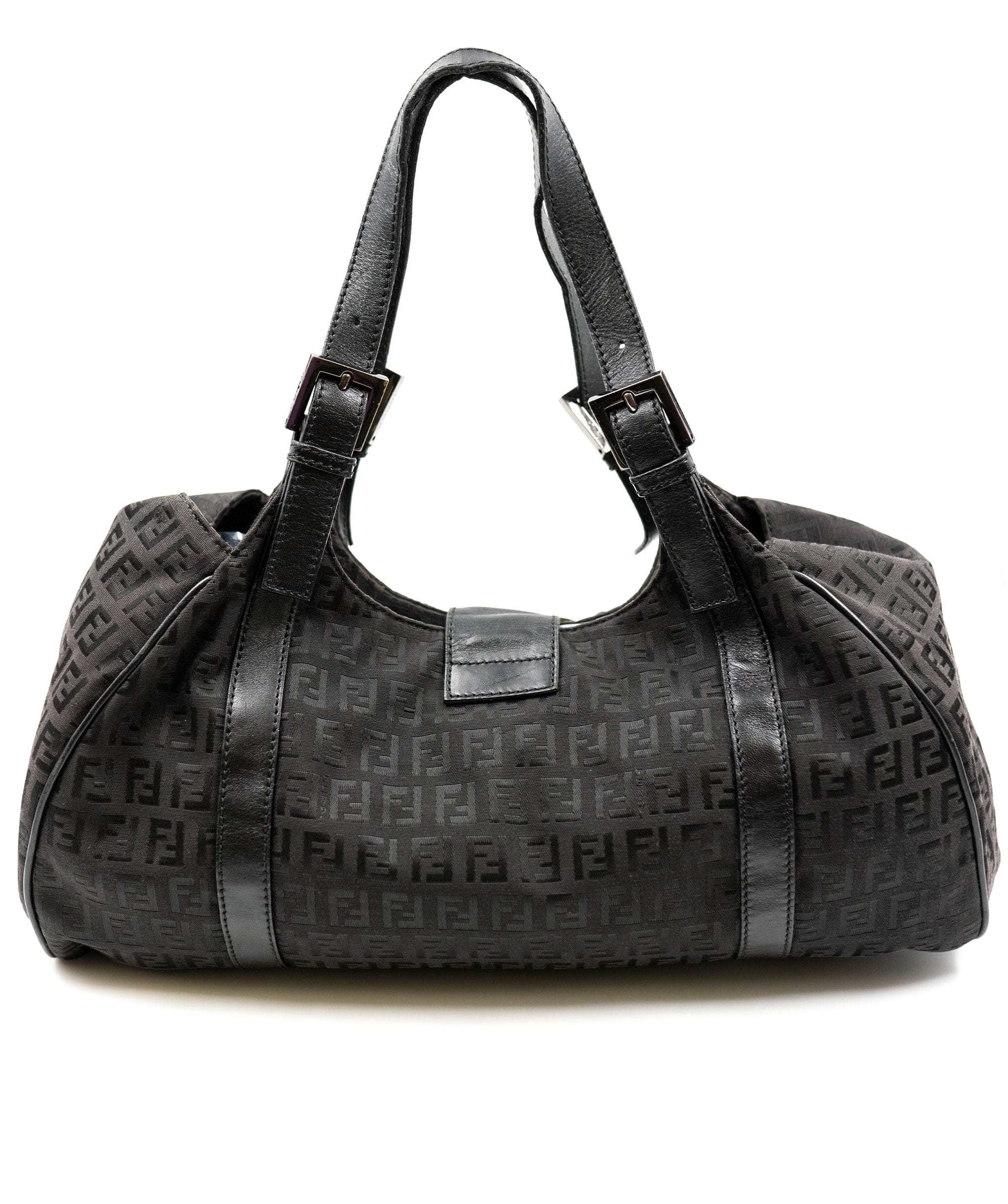 Fendi Fendi Black Canvas Zucca Tote Bag  - AGL2117