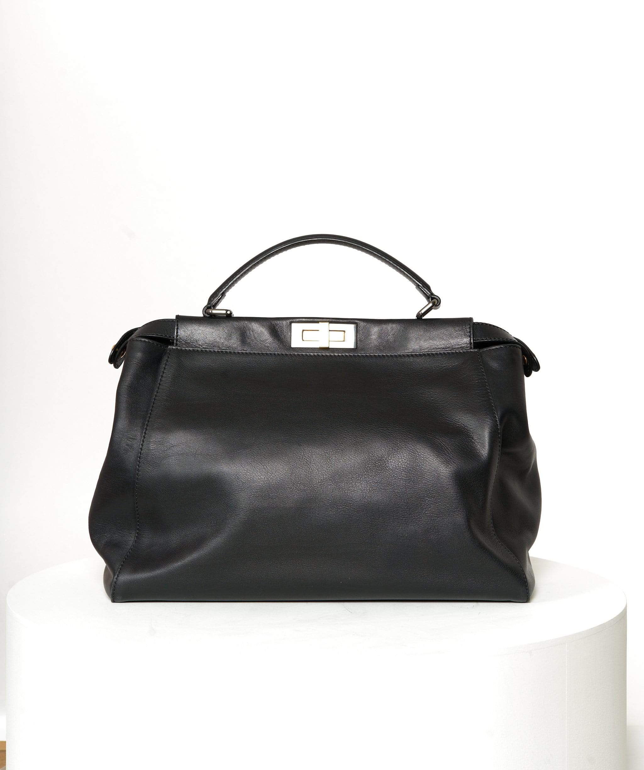 Fendi Fendi Black Leather Peekaboo Bag - Large