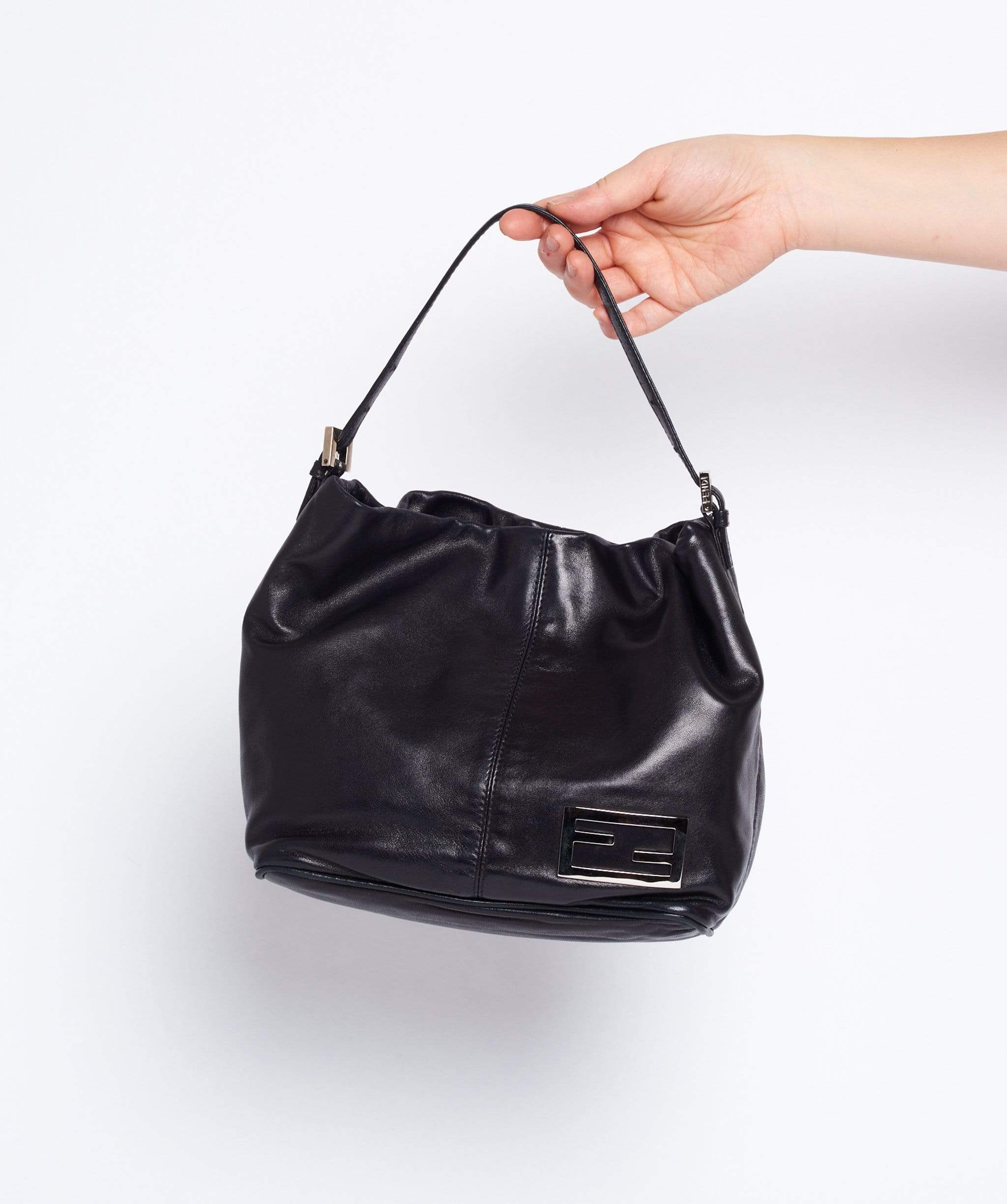 Fendi Fendi Black Leather Shoulder Bag