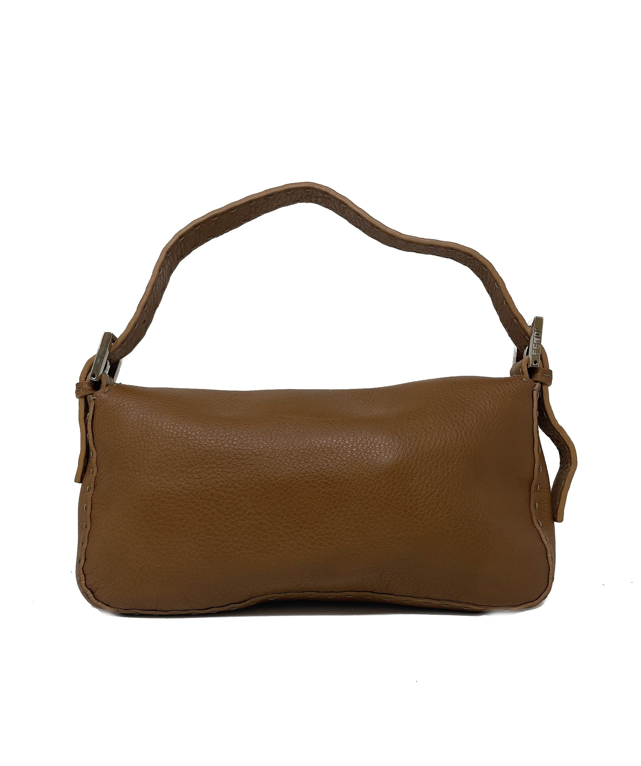 Fendi Fendi Brown Leather Baguette with Hand Stitch - AGL1286