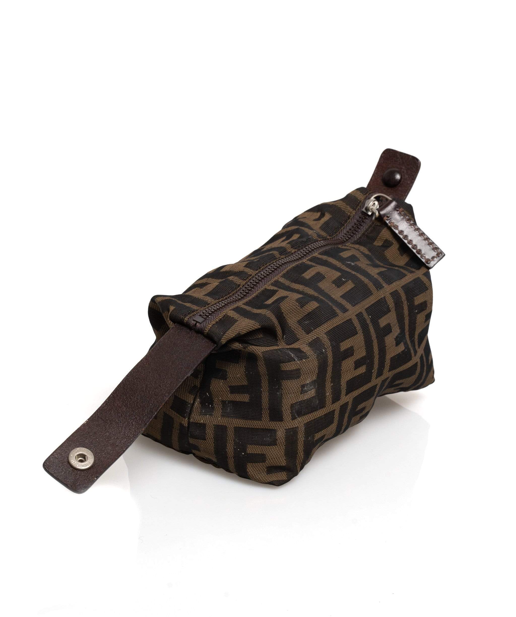 Fendi Fendi Brown Zucca Canvas Pouch MW2748