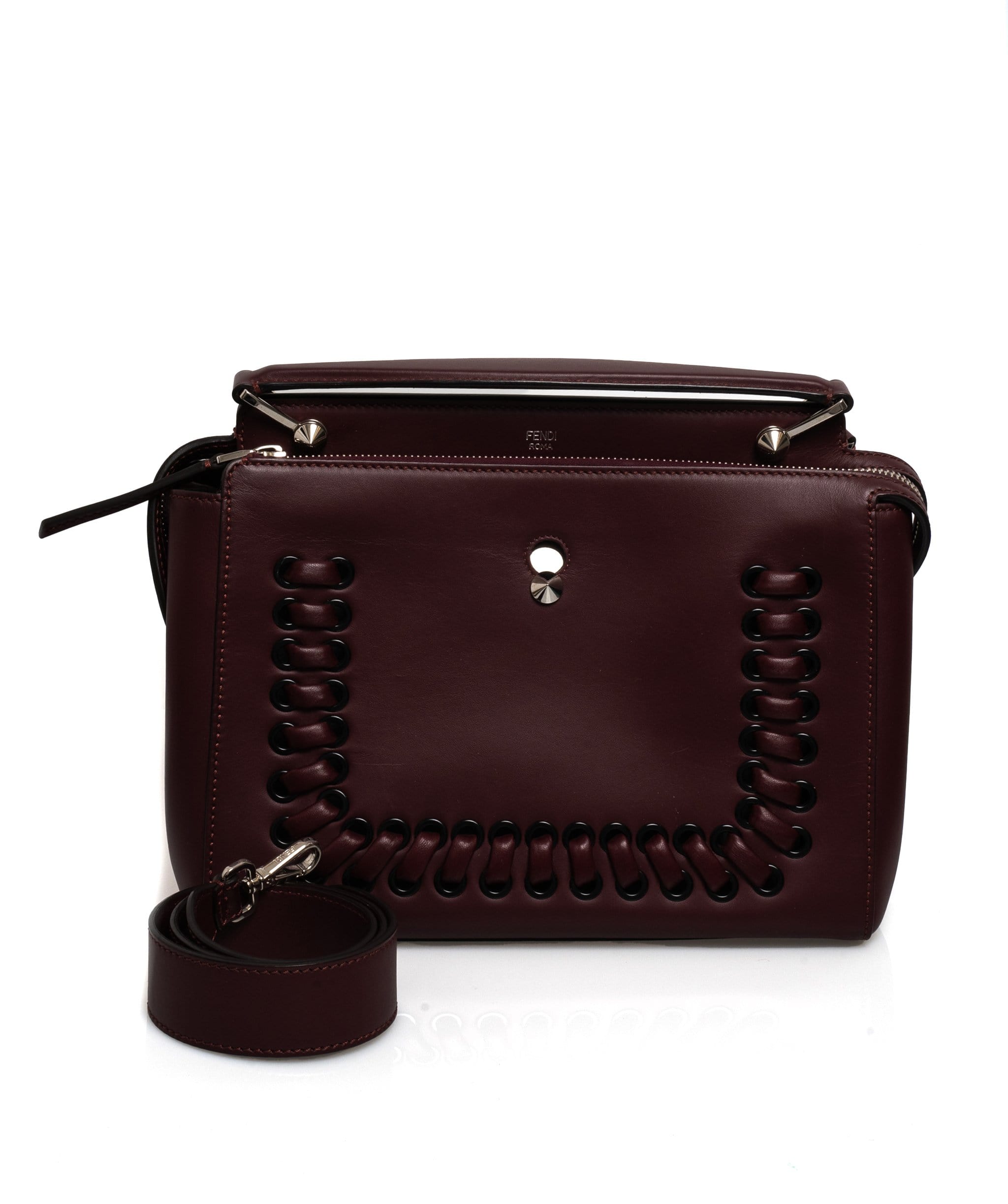 Fendi Fendi Burgundy Dot Com Bag MW1647