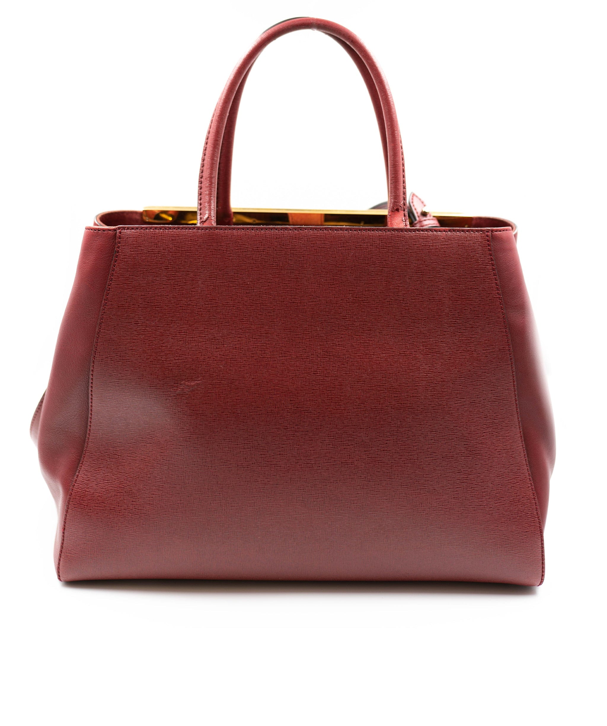 Fendi Fendi Burgundy Leather 2Jours Tote Bag - AGL1913