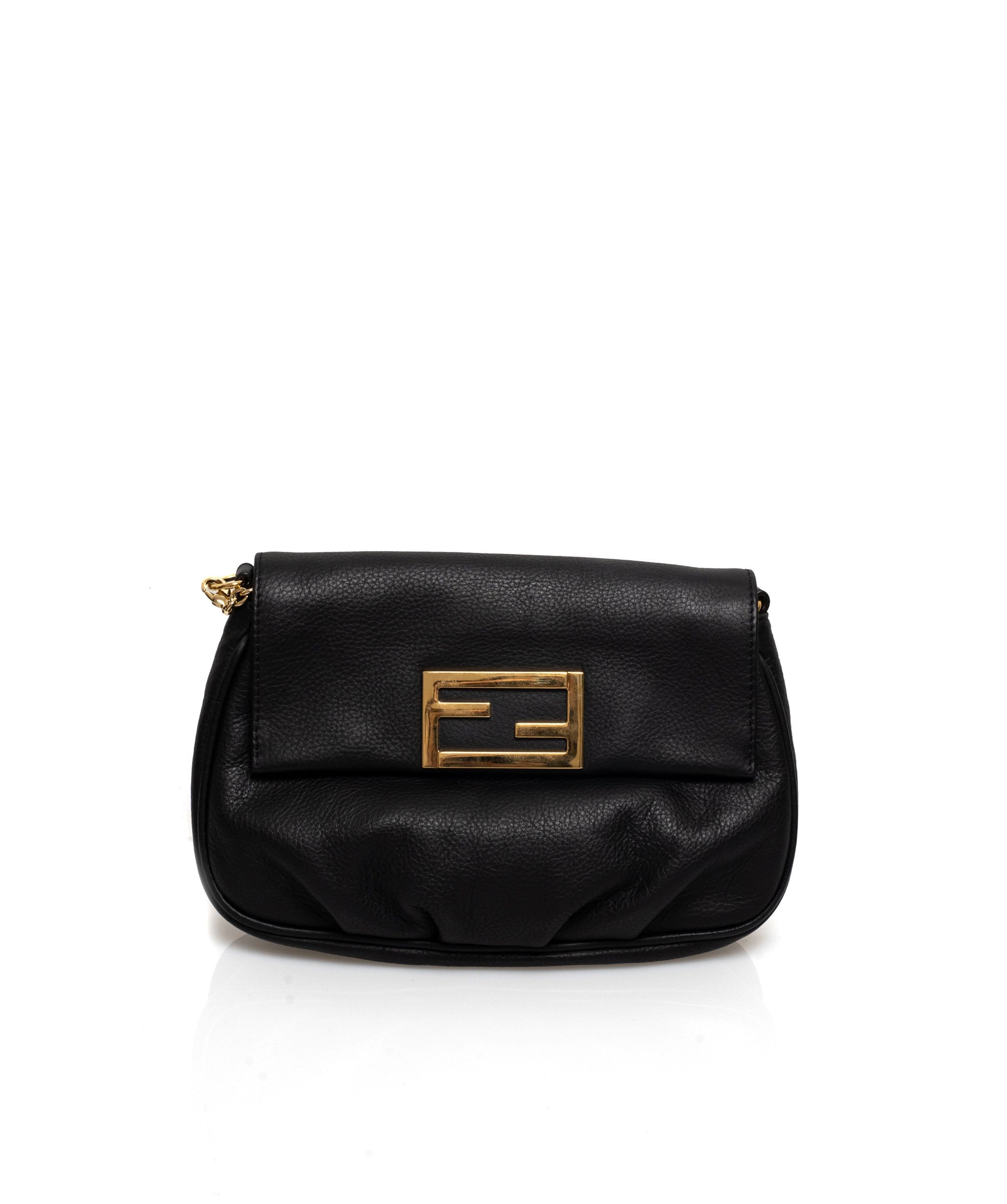 Fendi Fendi Fendista Black Leather Pochette MW2519