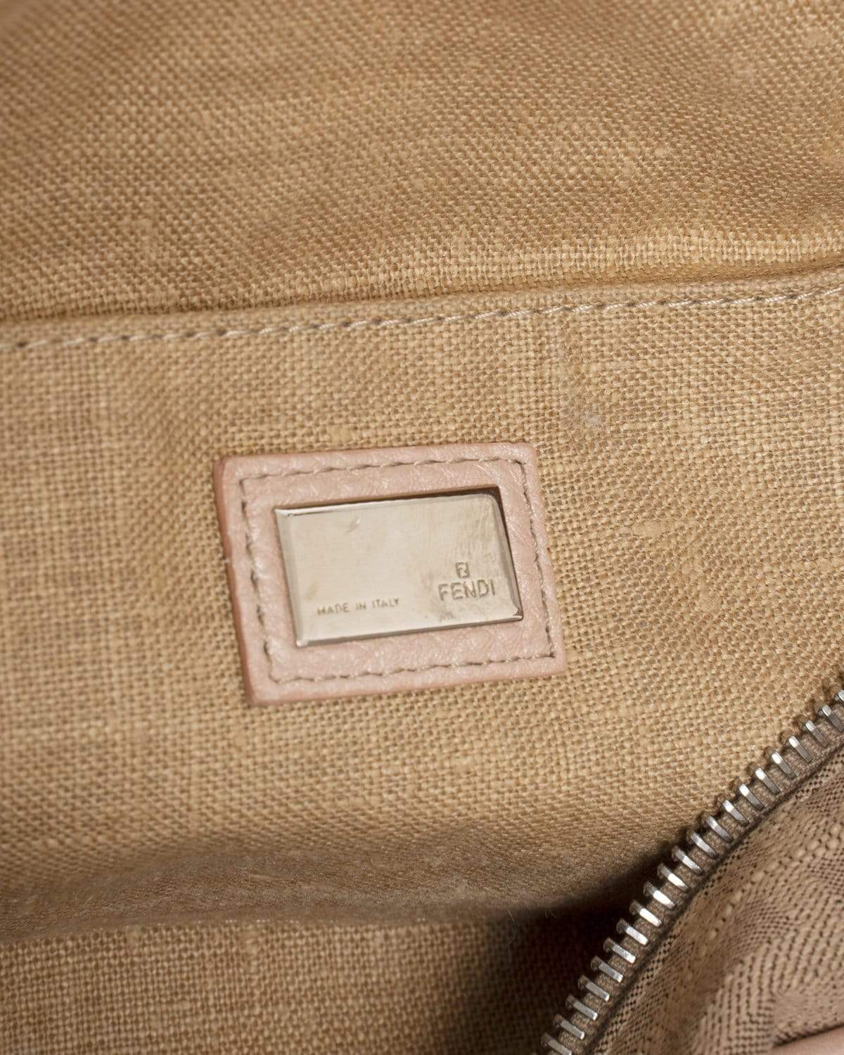 Fendi Fendi FF Canvas Pink & Beige Tote Bag - AGL1451