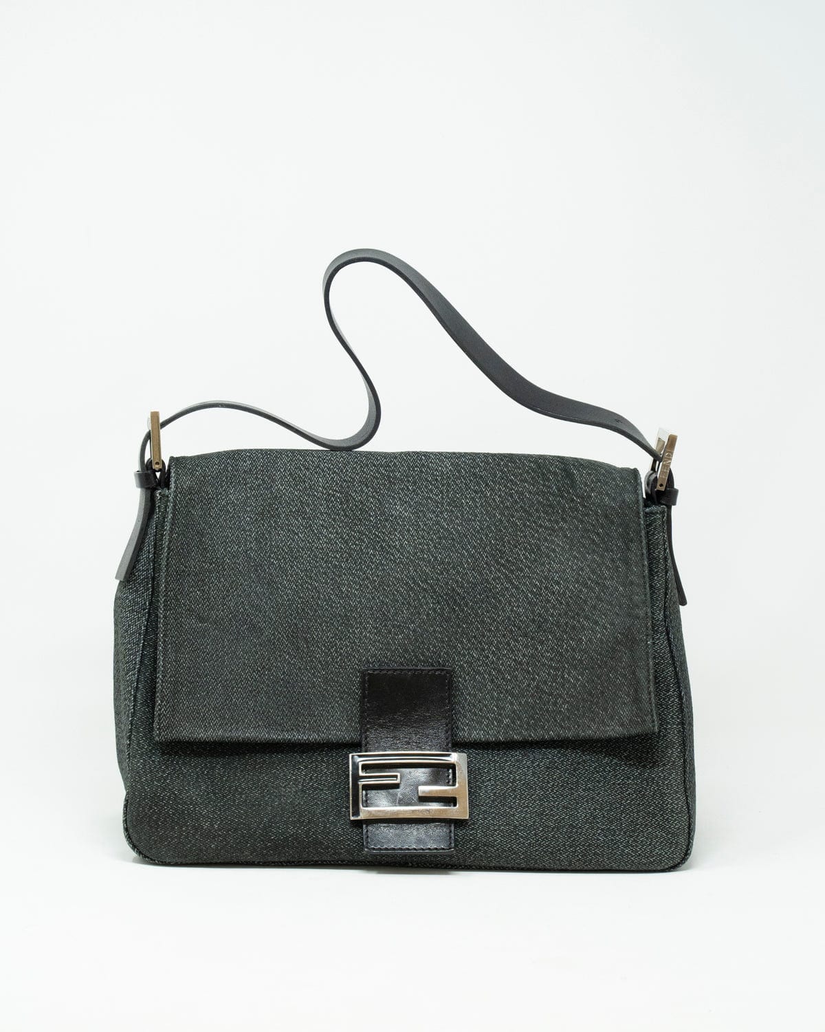 Fendi Fendi Grey Denim Canvas Mamma Bag PHW - AGL1713