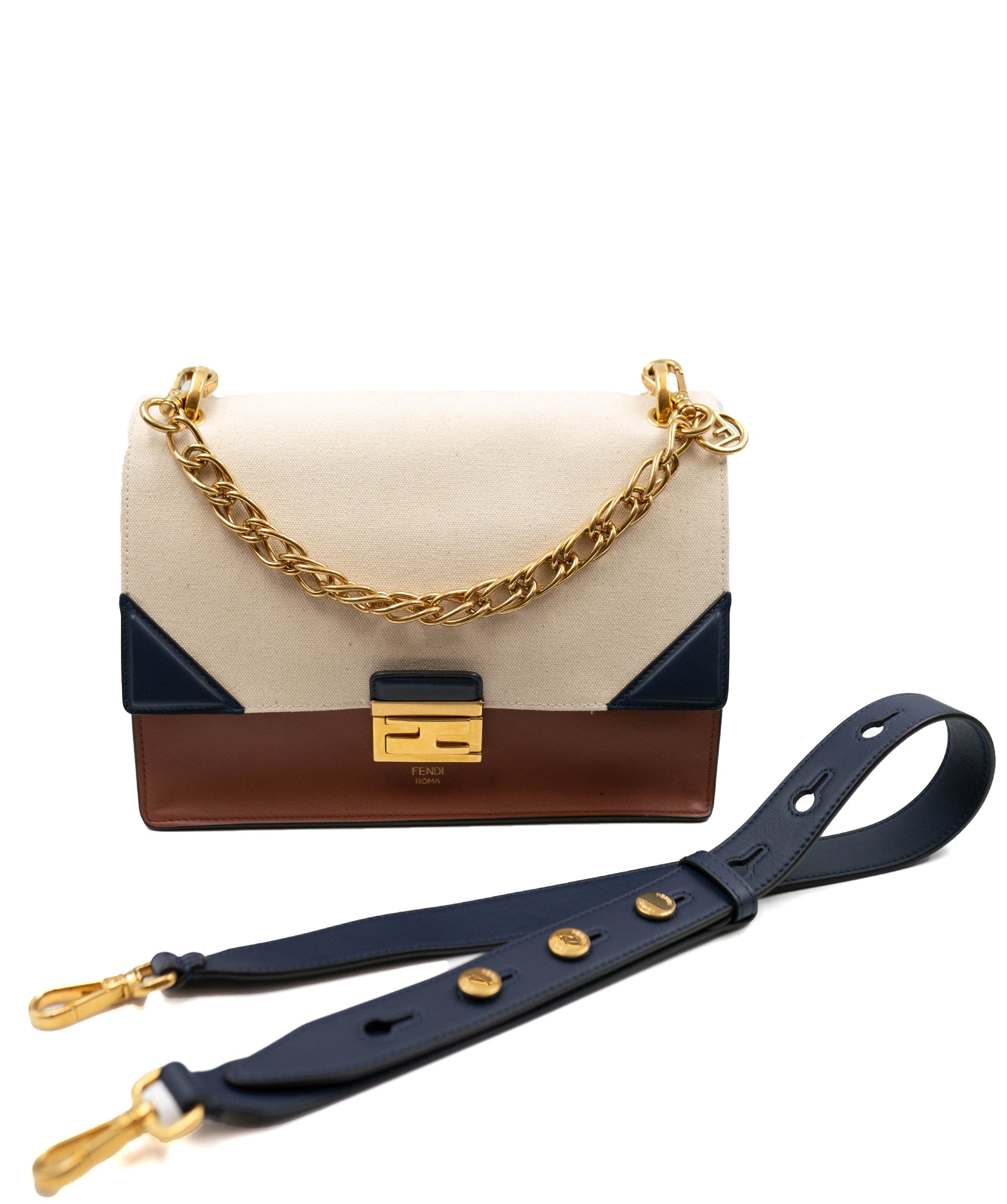 Fendi fendi Kanu Canvas and Leather Bag ADL2050