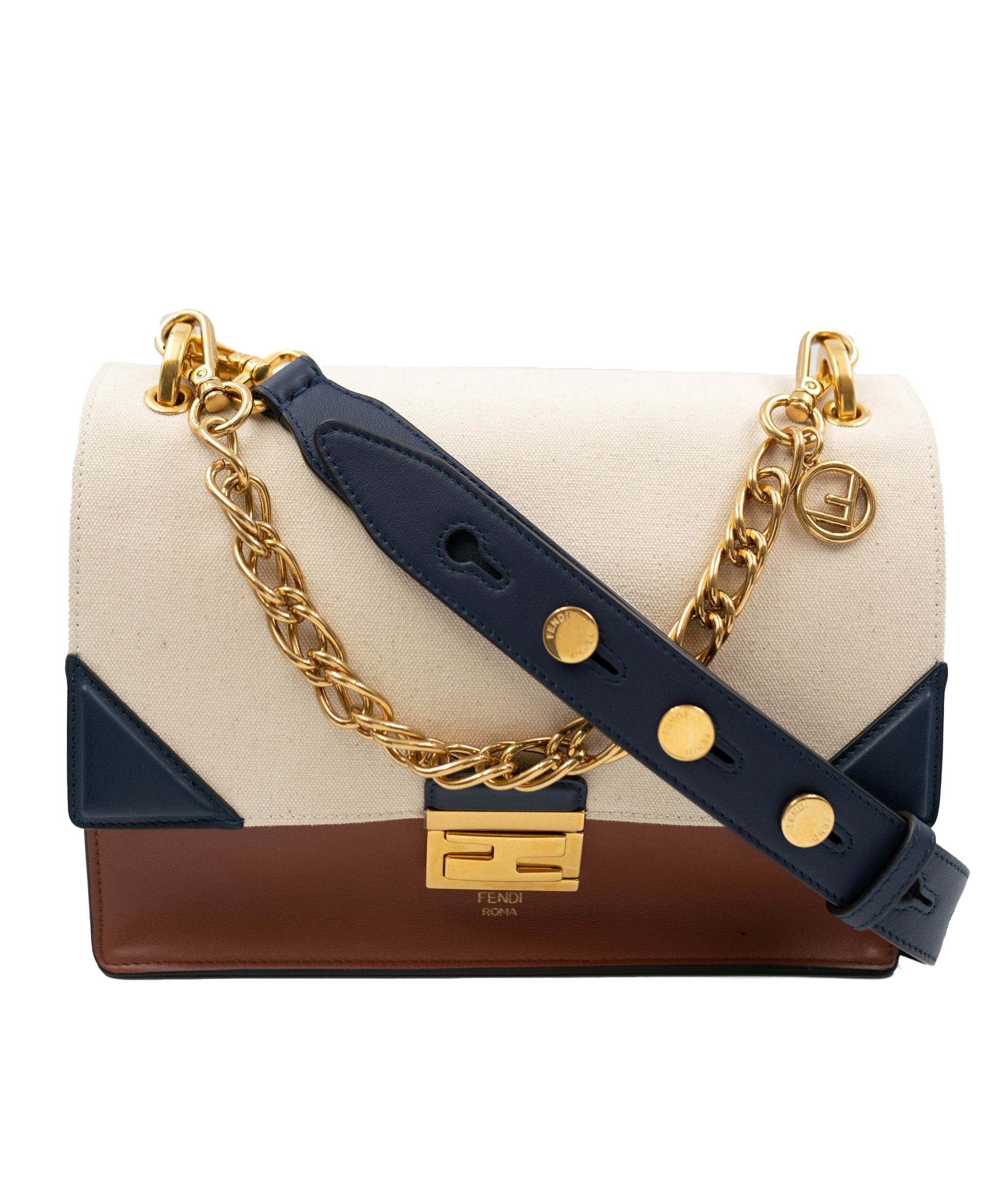 Fendi fendi Kanu Canvas and Leather Bag ADL2050