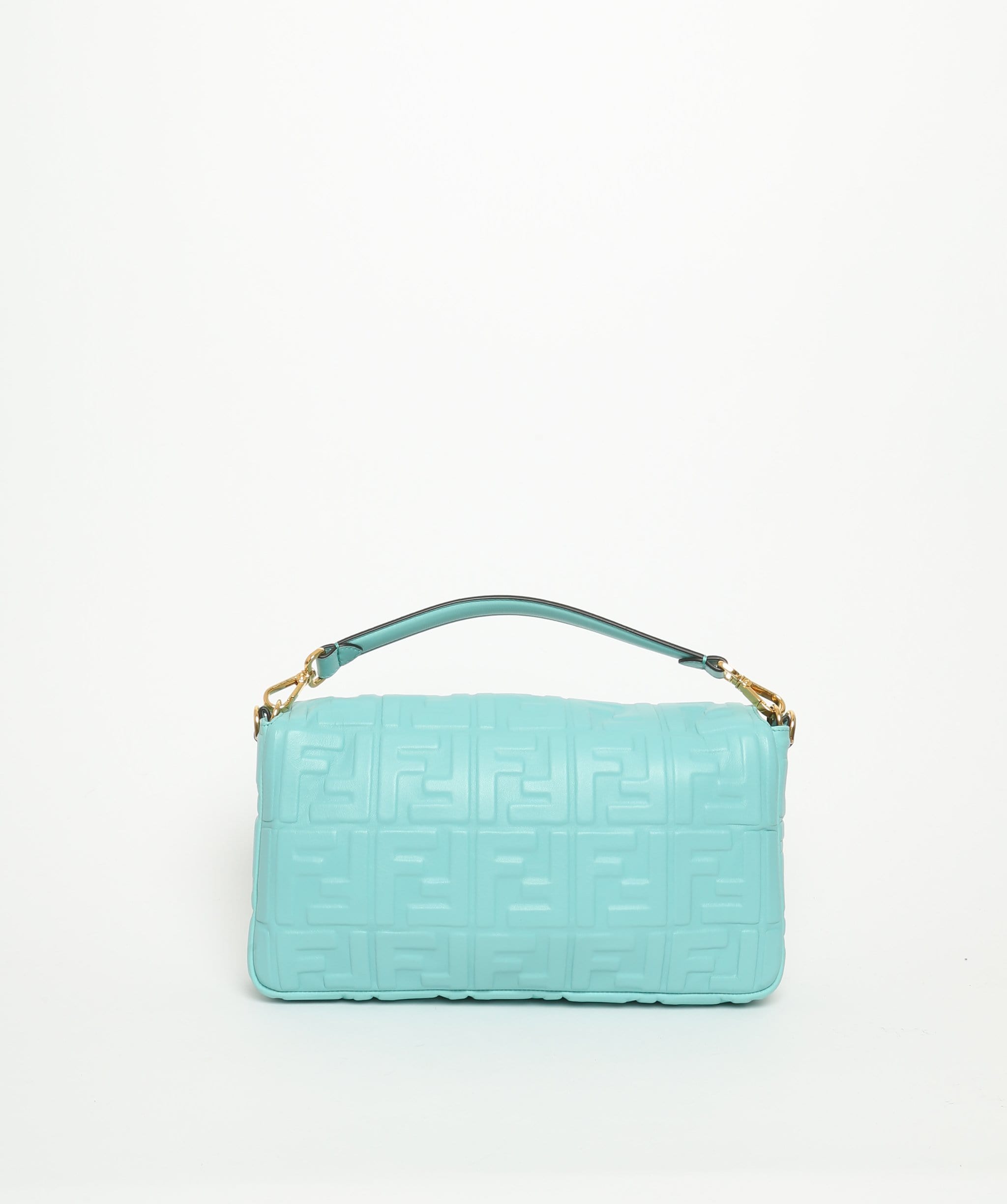 Fendi Fendi Light Blue Nappa Large Baguette Bag