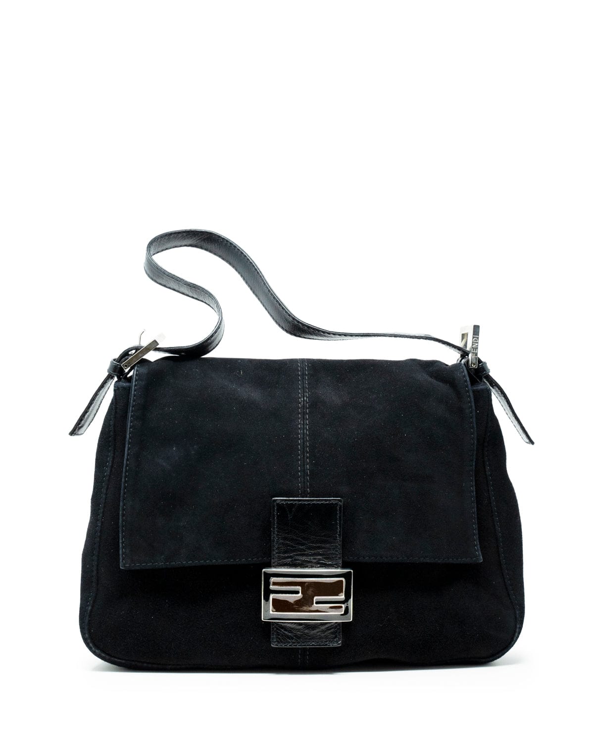 Fendi Fendi Mama Baguette Suede Black - ALL0042