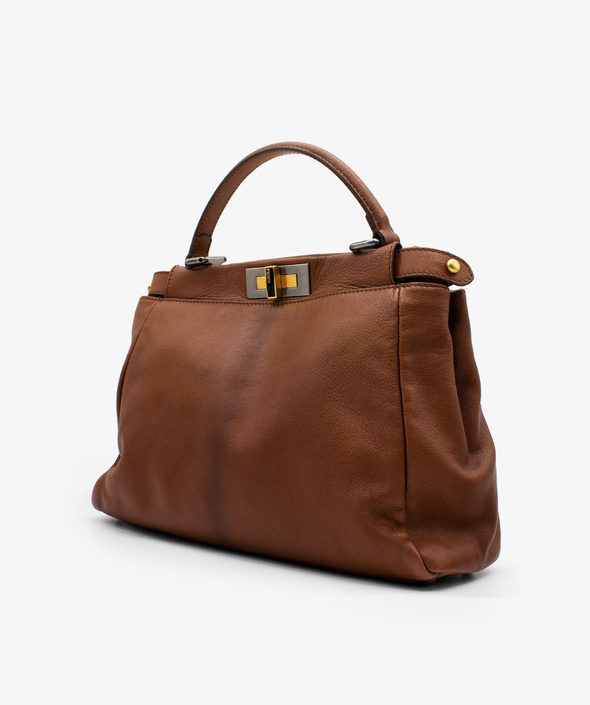 Fendi Fendi Medium Peekaboo Brown Leather RJL1174