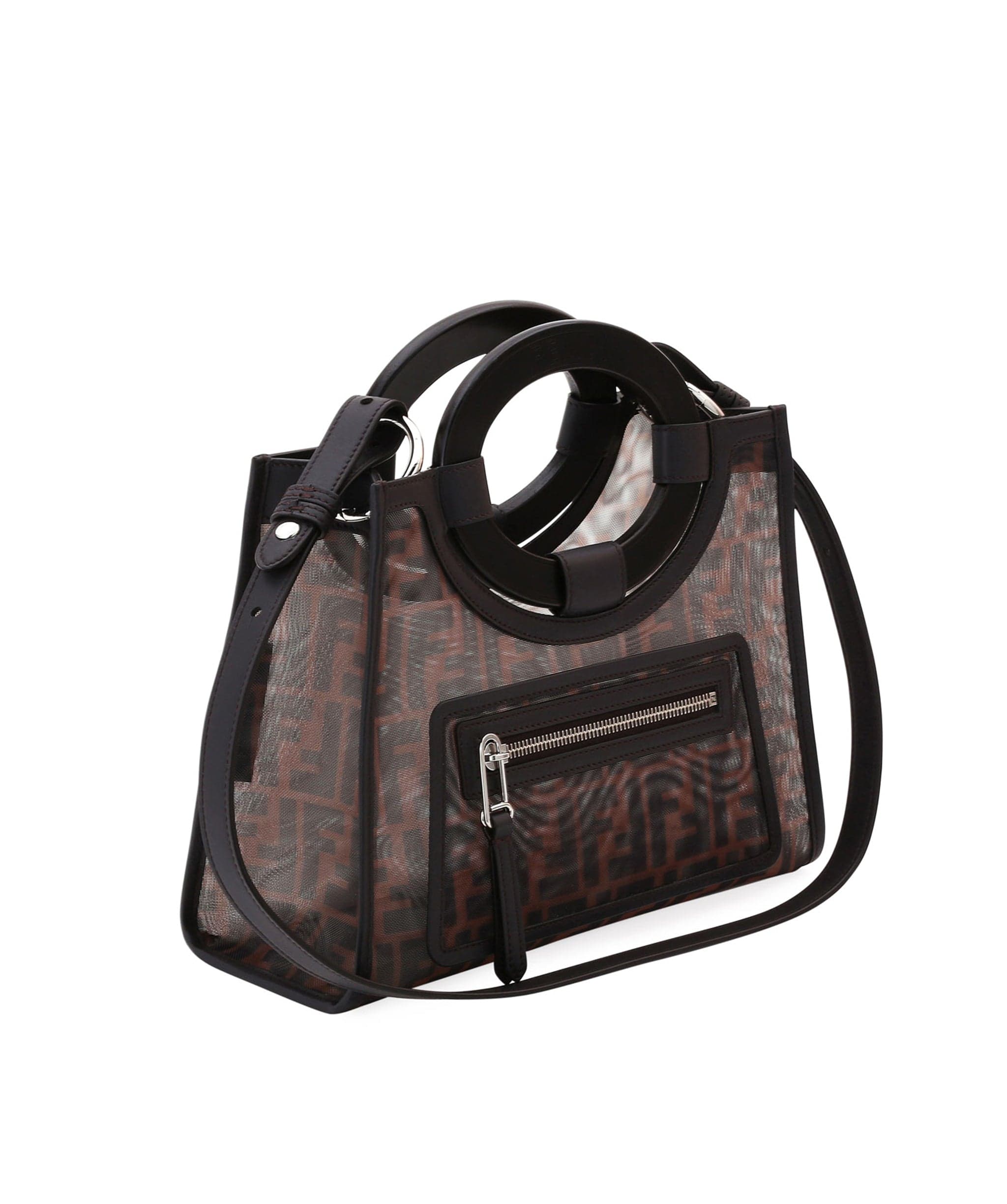 Fendi Fendi Mesh Brown Handbag RJC1249