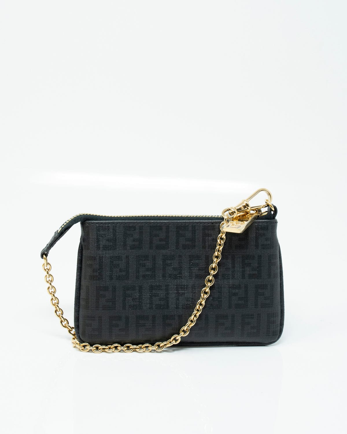 Fendi Fendi Mini Black Zucca Pochette  AGL1116