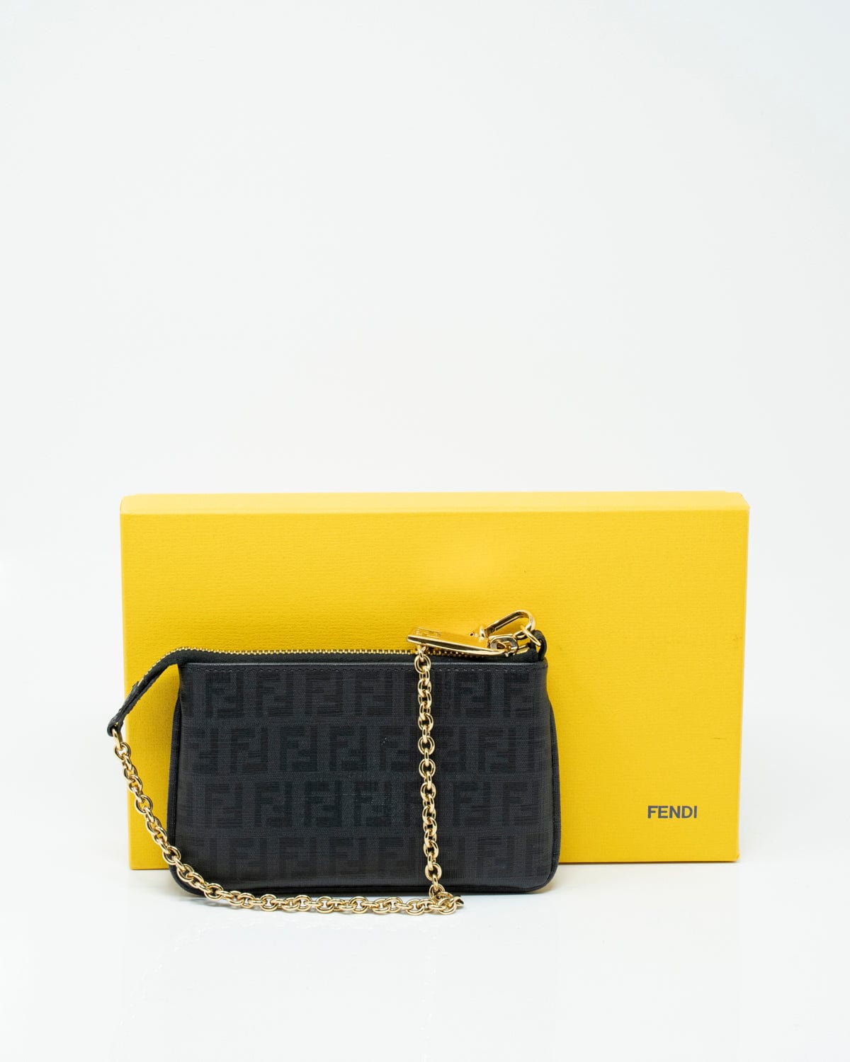 Fendi Fendi Mini Black Zucca Pochette  AGL1116