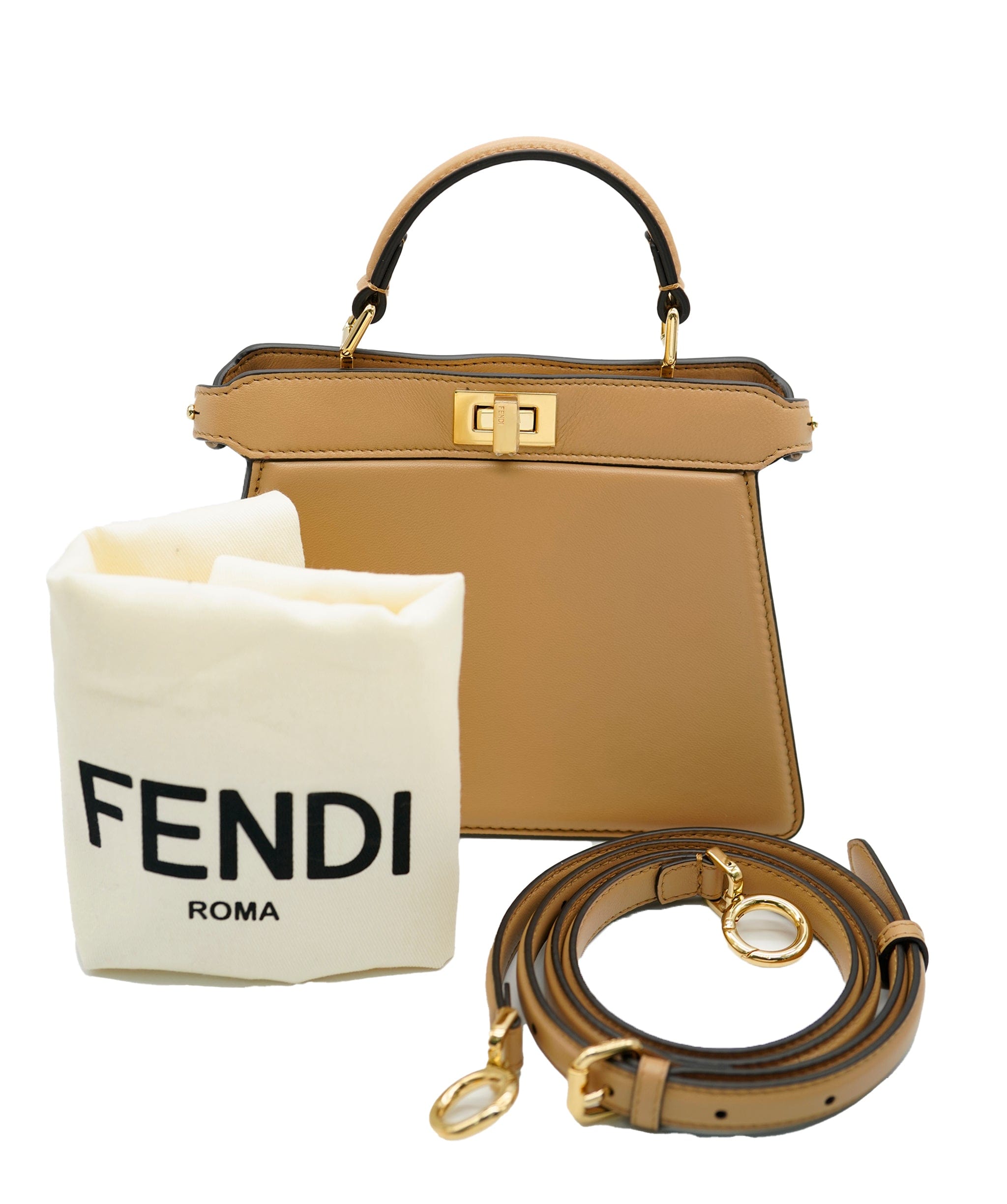 Fendi Fendi mini Peekaboo caramel  AWL4329